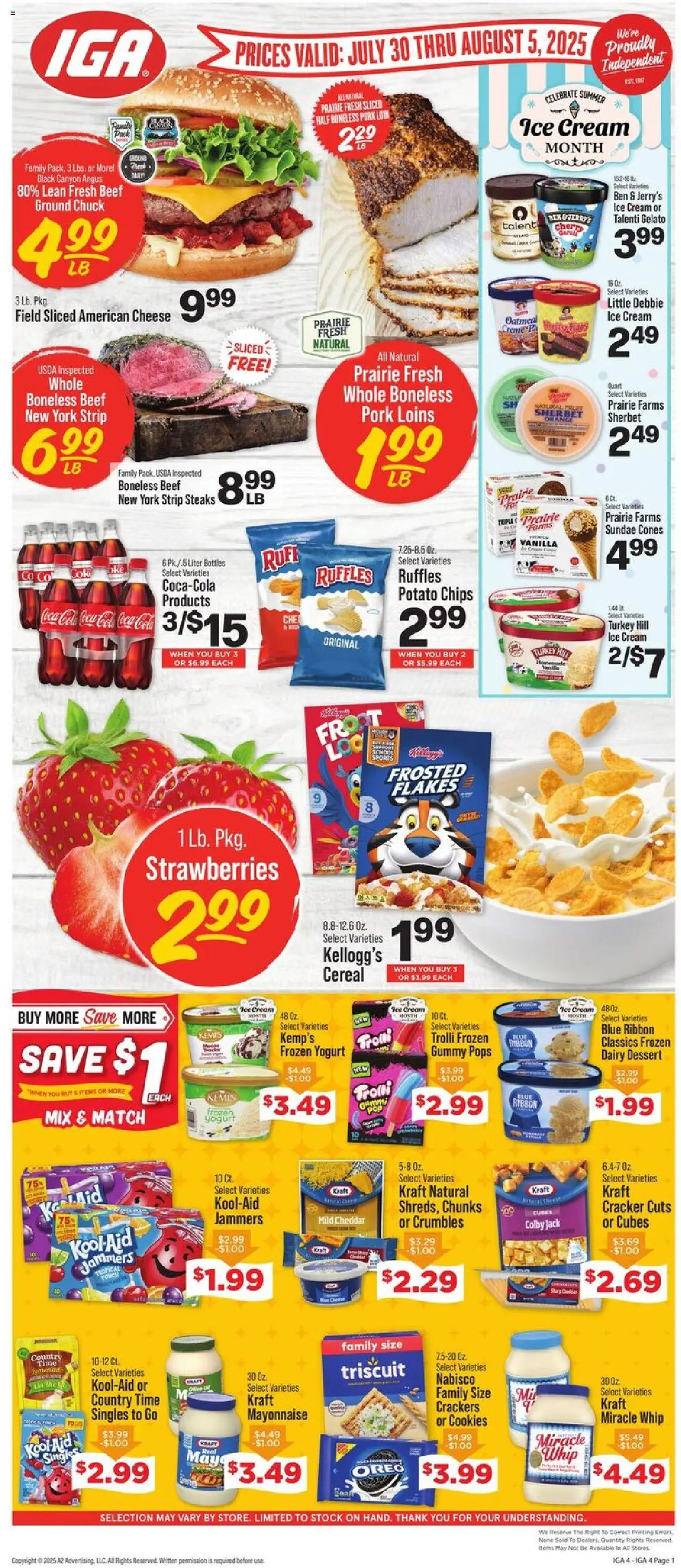 IGA Weekly Ad from 07/30/2025 - Flyer - Page number 1