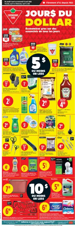 Un aperçu du dépliant Canadian Tire - Jours du Dollar du magasin Canadian Tire est valide à partir 9 avr. 2026