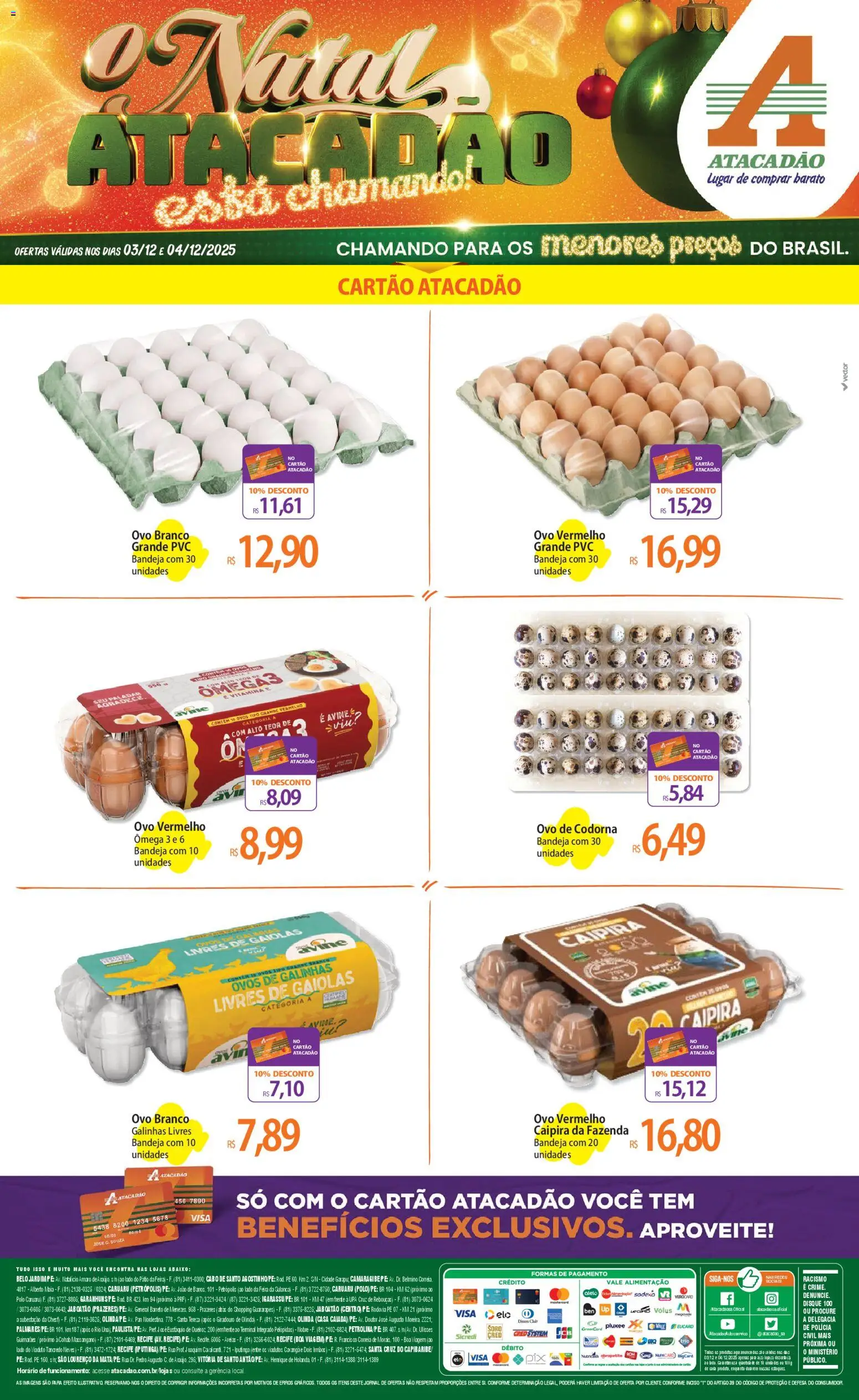 Pré-Visualização do folheto "Ofertas - PE" da loja Atacadão válido a partir de 03/12/2025
