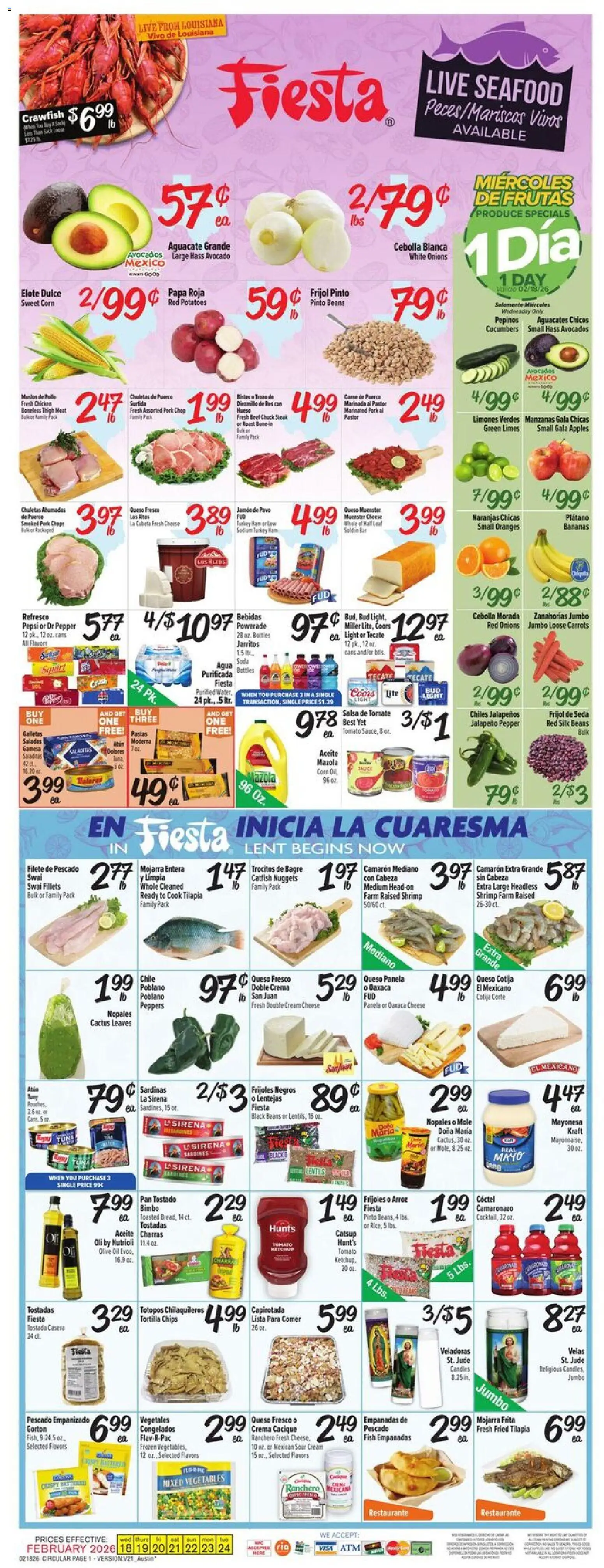 Ad Preview of Fiesta Mart Weekly Ad from 02/18/2026