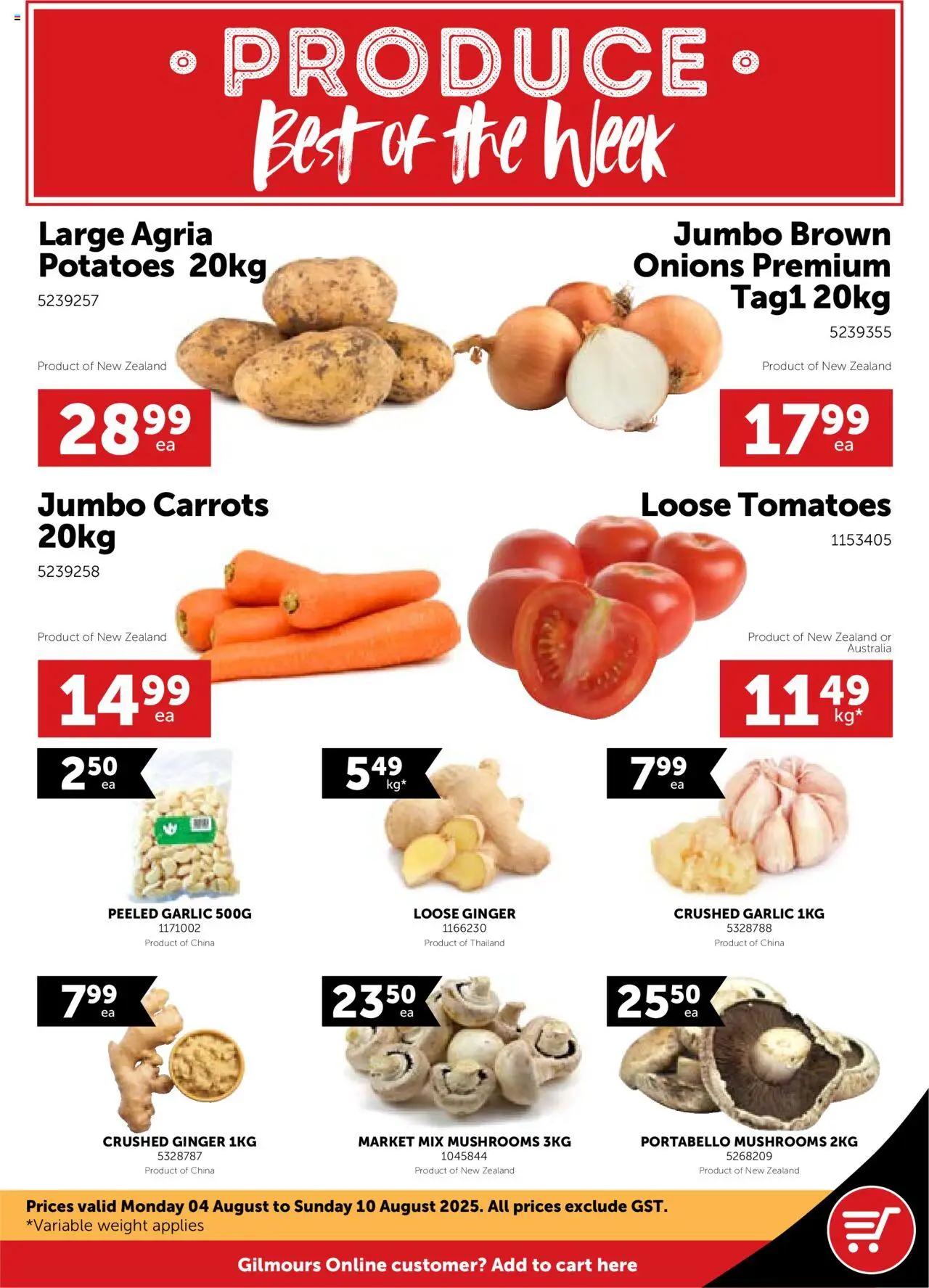 Catalogue Gilmours catalogue valid from 4 Aug 2025 - page 1