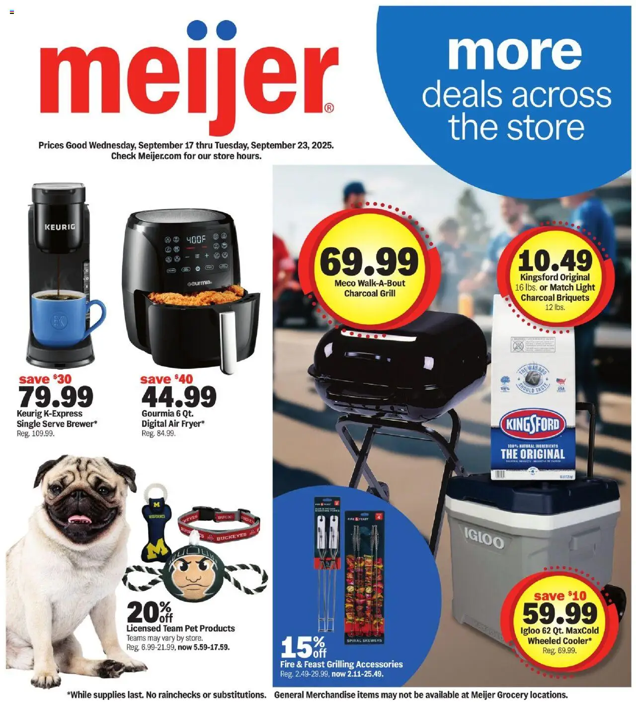 MEIJER AD from 09/17/2025 - More Deals Across the Store - PREVIEW - Page number 1
