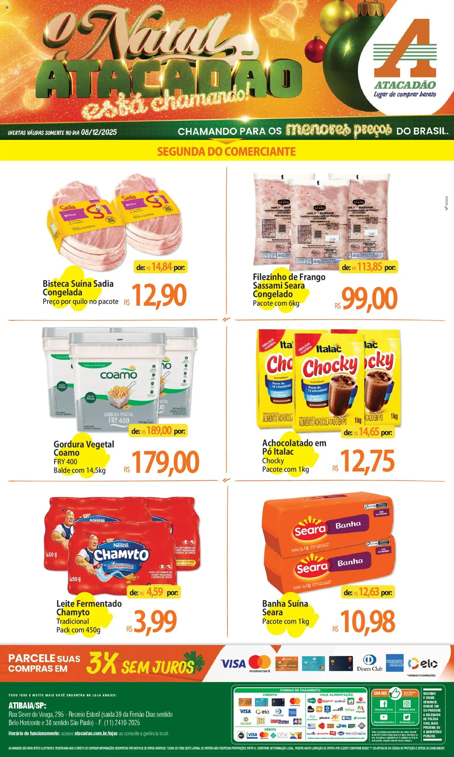 Pré-Visualização do folheto "Ofertas - SP" da loja Atacadão válido a partir de 08/12/2025