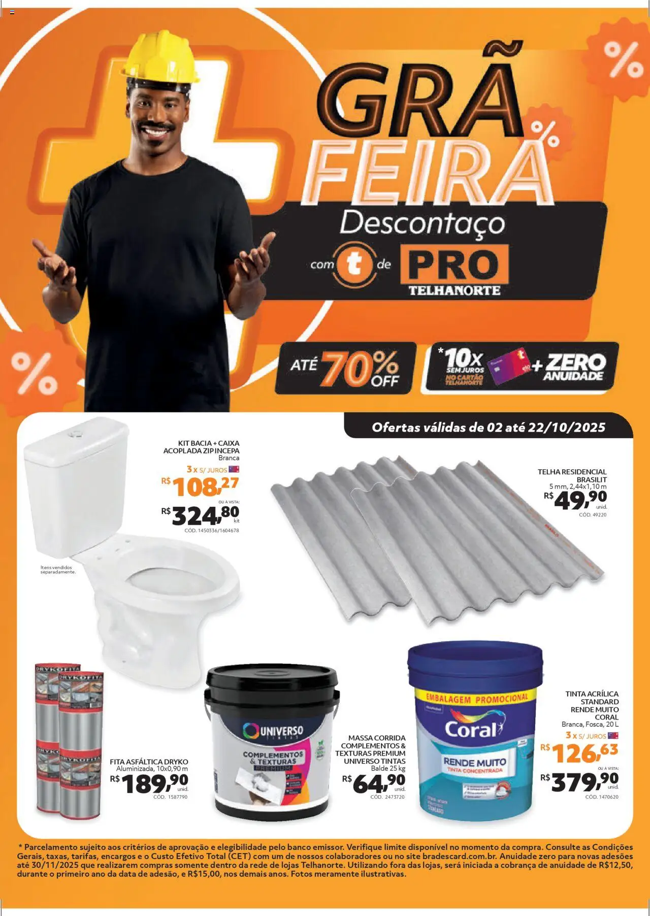 Telhanorte folheto "Ofertas Pro" válido a partir de 02/10/2025 - número de página 1