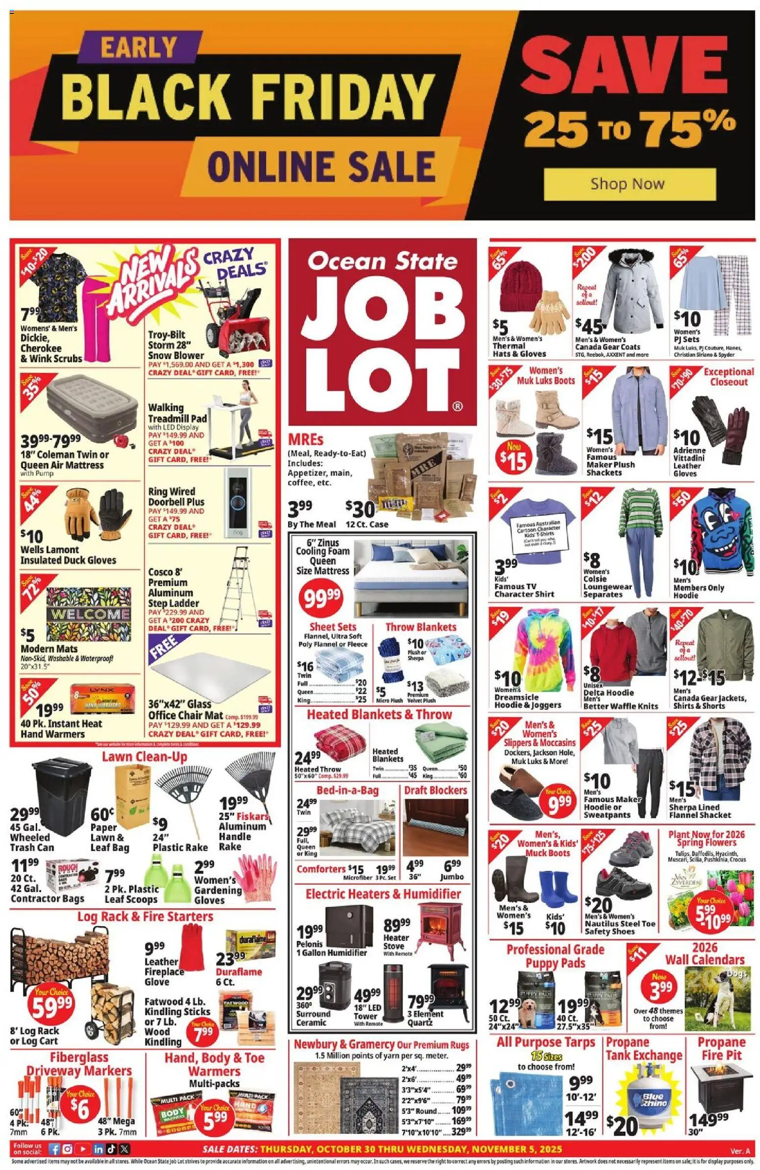 Ad Preview of Ocean State Job Lot Weekly Ad - MA from 10/30/2025
