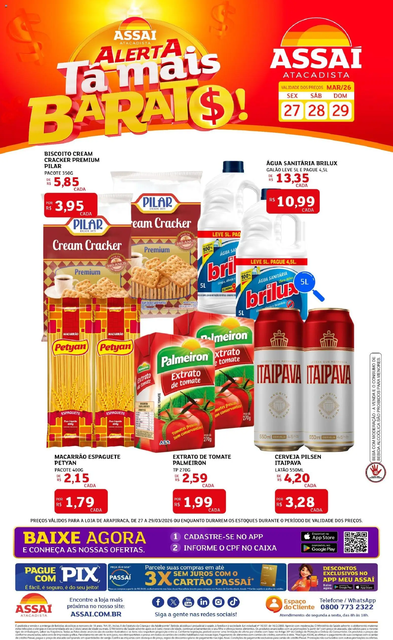 Pré-Visualização do folheto "Assaí Atacadista ofertas - AL" da loja Assaí Atacadista válido a partir de 27/03/2026