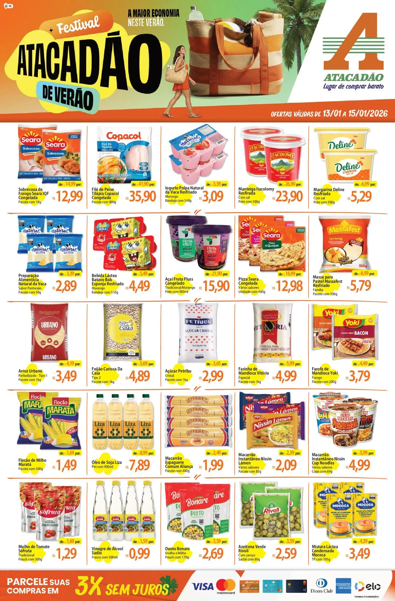 Pré-Visualização do folheto "Ofertas - PE" da loja Atacadão válido a partir de 13/01/2026