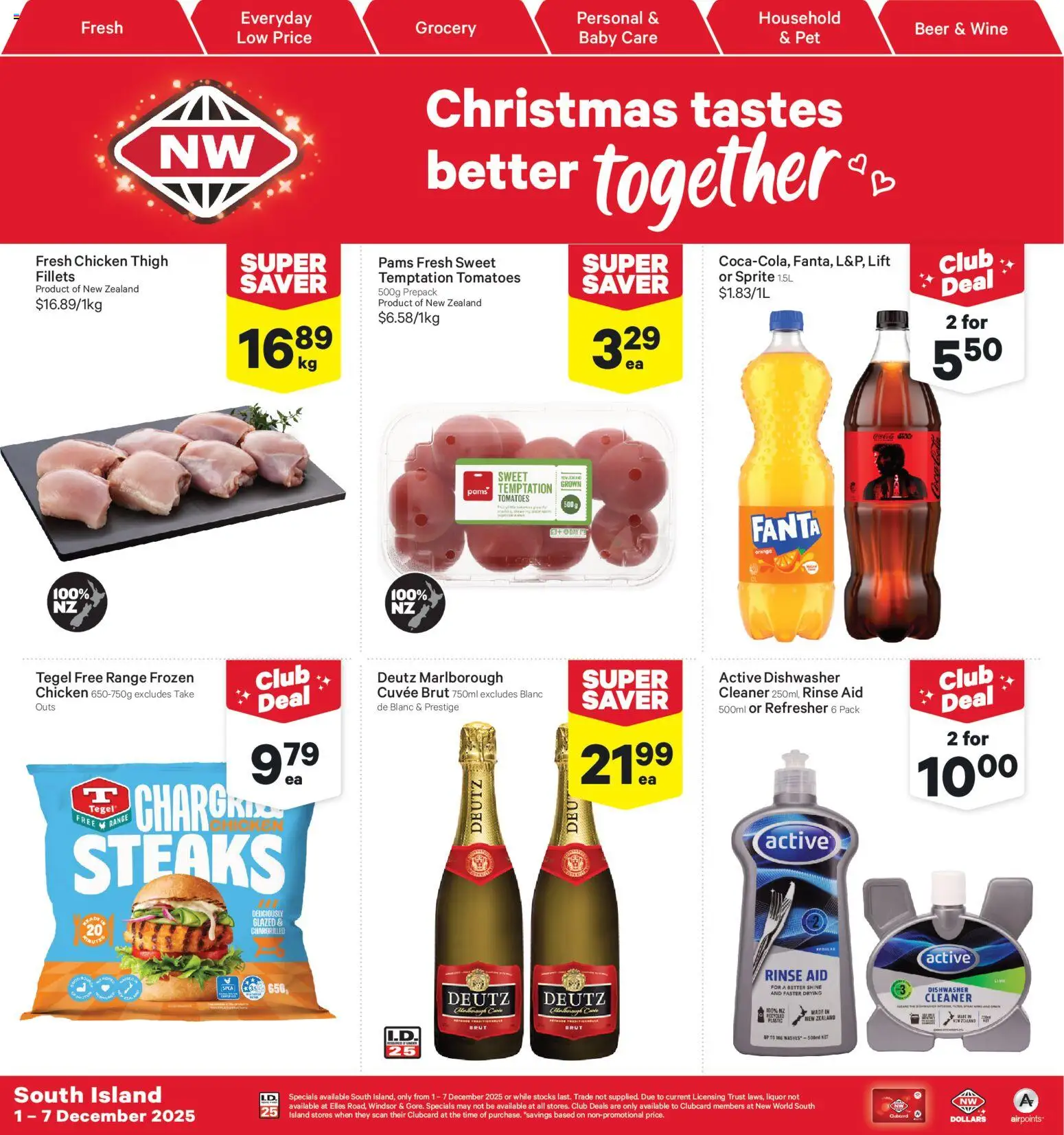 Preview of catalogue Catalogue South Island from shop New World valid 1 Dec 2025