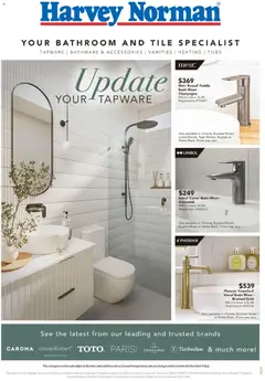 Preview of catalogue Update Your Tapware from shop Harvey Norman valid 11/02/2026