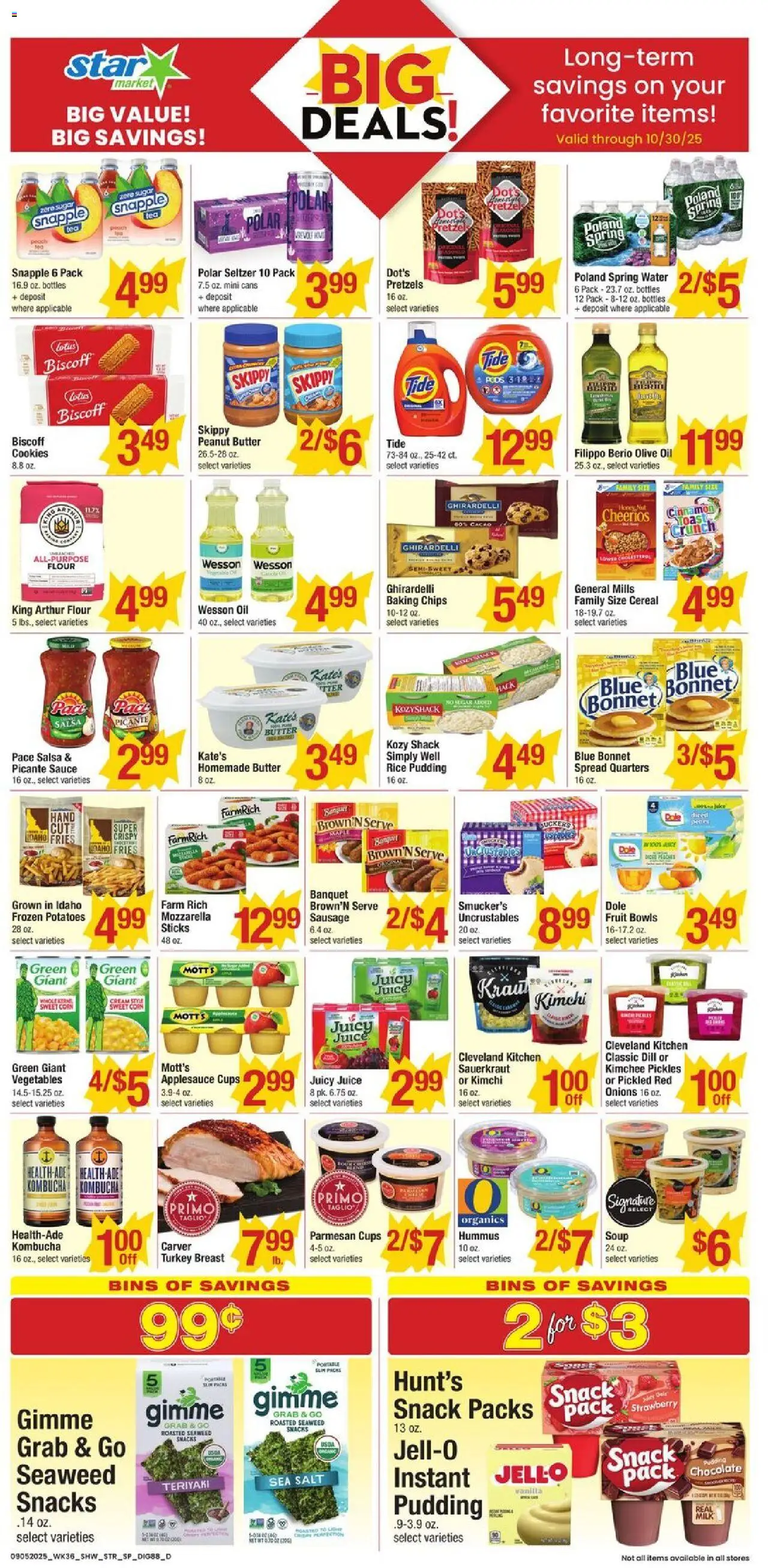 Star Market Additional Savings from 09/05/2025 - Flyer - Page number 1 - Fruit, Kimchi, Rice, Oil, Mozzarella, Rice pudding, Sauce, Pudding