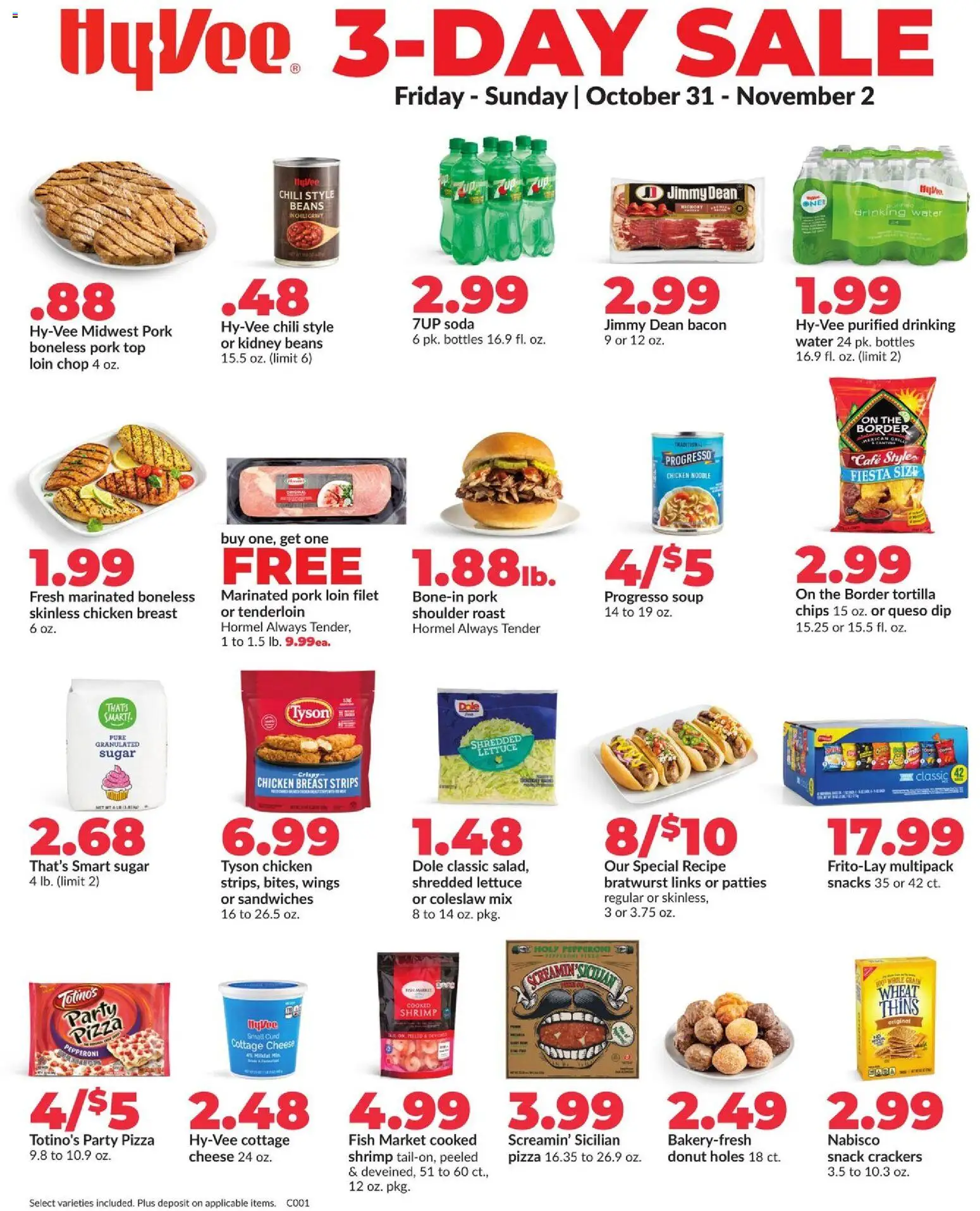 Ad Preview of HyVee 3 Day Sale from 10/31/2025
