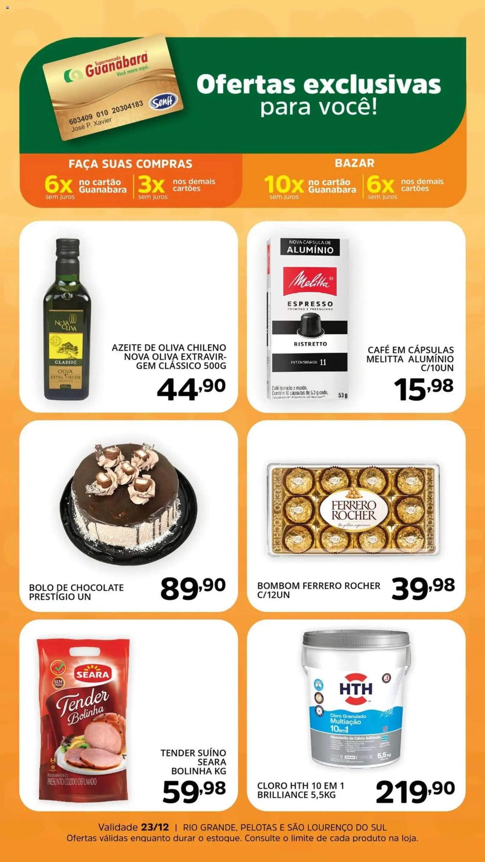 Pré-Visualização do folheto "Ofertas Exclusivas" da loja Supermercado Guanabara válido a partir de 12/12/2025