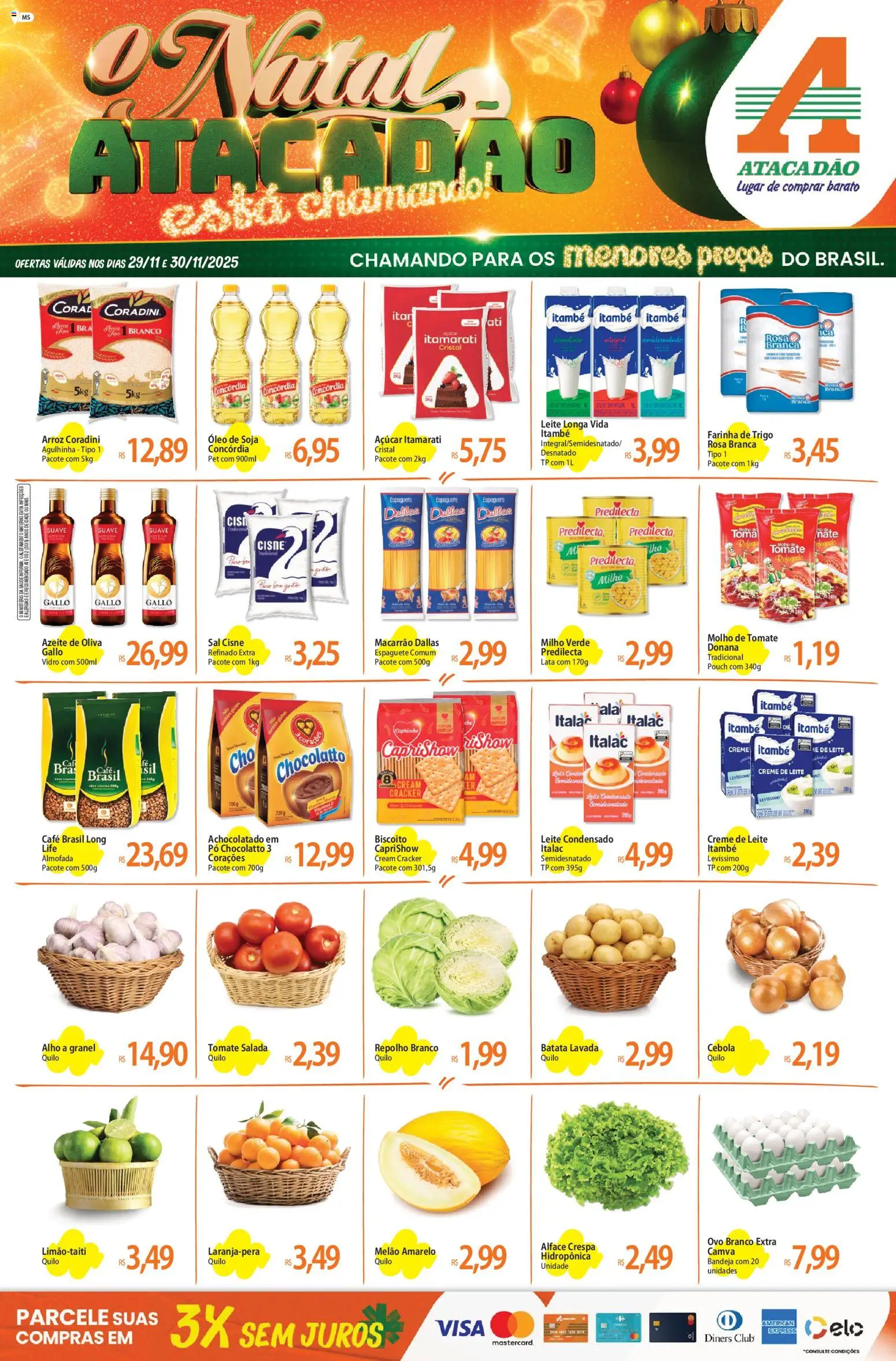 Pré-Visualização do folheto "Ofertas - MS" da loja Atacadão válido a partir de 29/11/2025