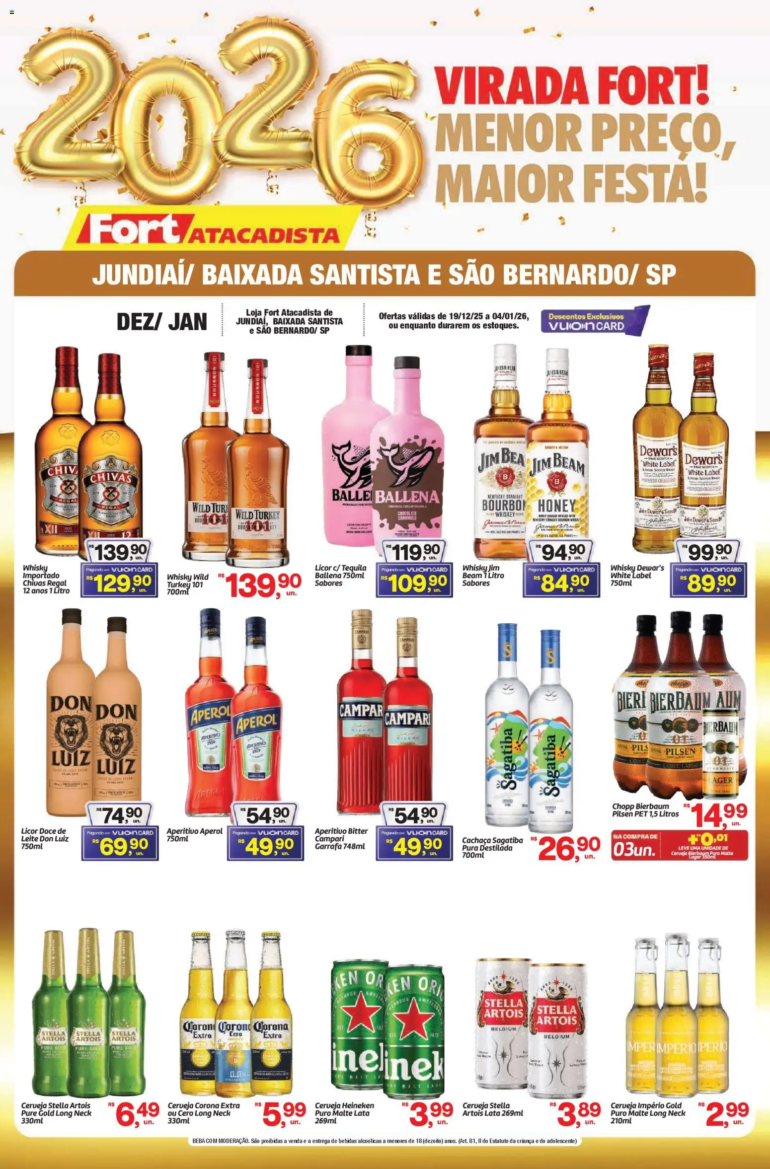 Pré-Visualização do folheto "Ofertas Bebidas" da loja Fort Atacadista válido a partir de 19/12/2025
