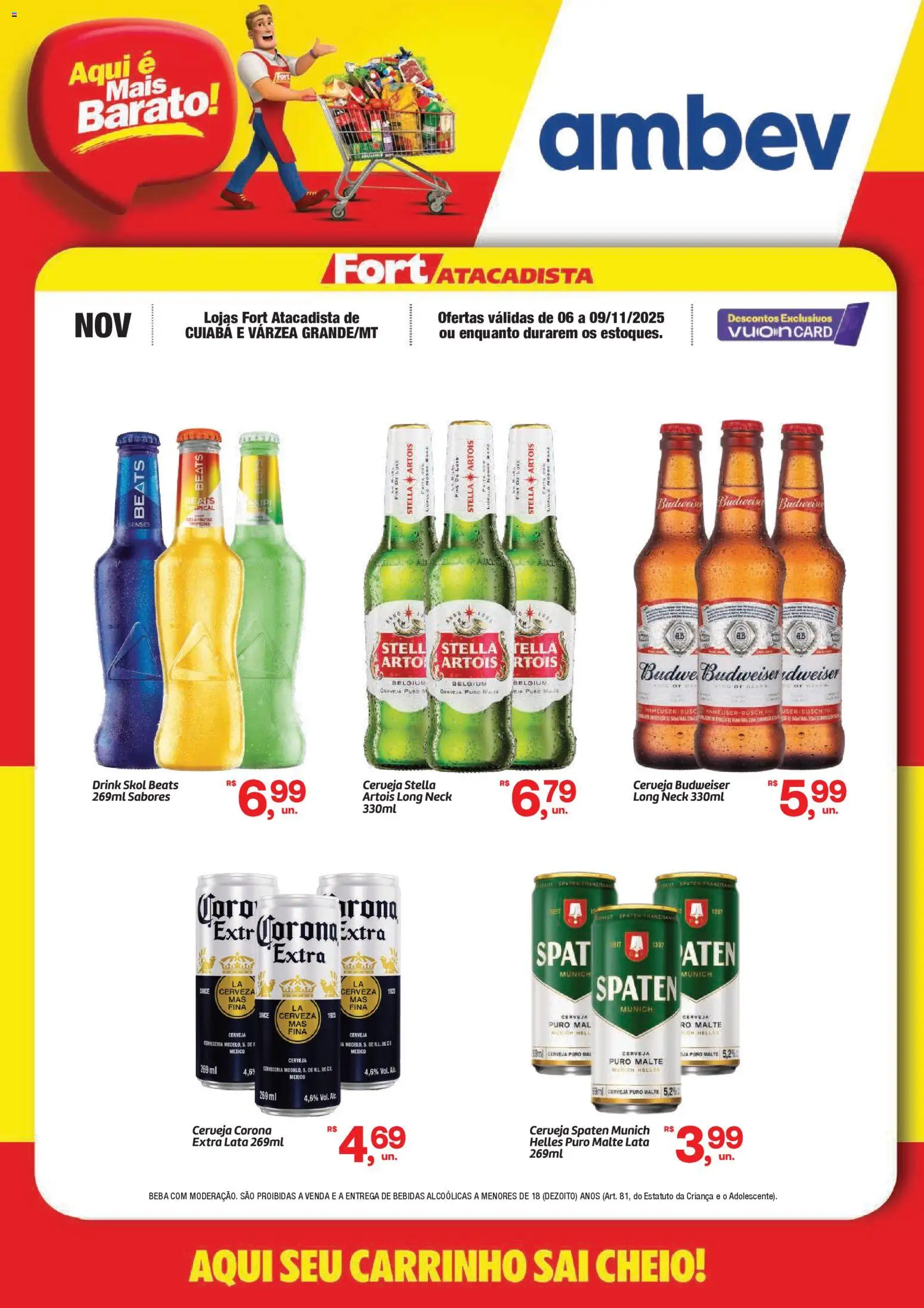 Pré-Visualização do folheto "Ofertas Ambev" da loja Fort Atacadista válido a partir de 06/11/2025