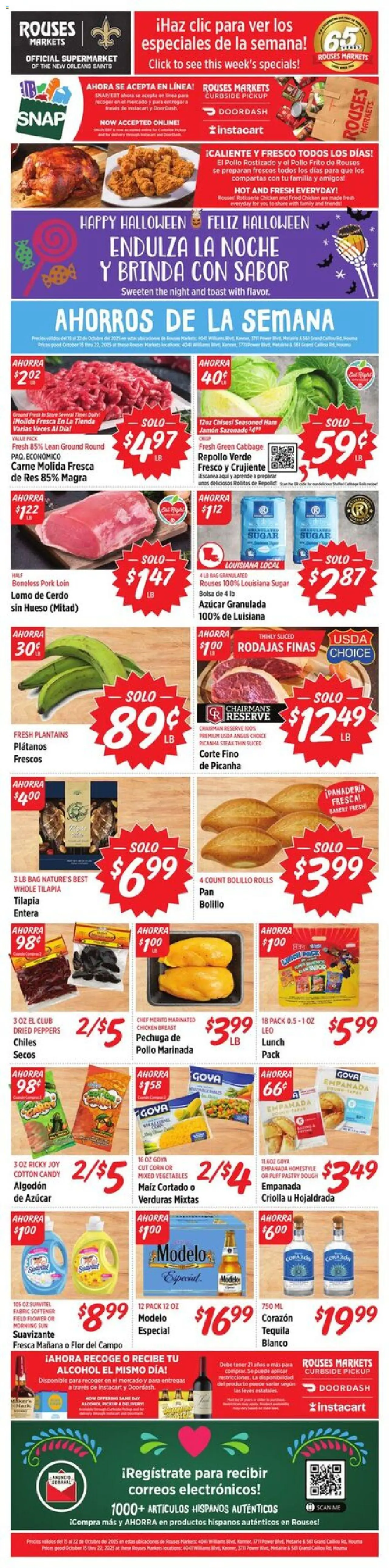 Rouses Hispanic Ad from 10/15/2025 - Flyer - Page number 1