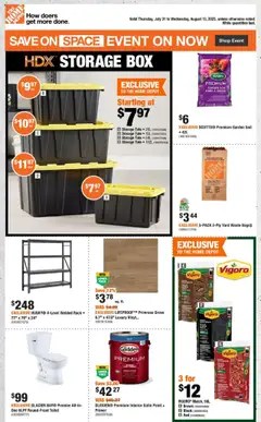 Un aperçu du dépliant Weekly flyer / circulaire du magasin Home Depot est valide à partir 31 juill. 2025