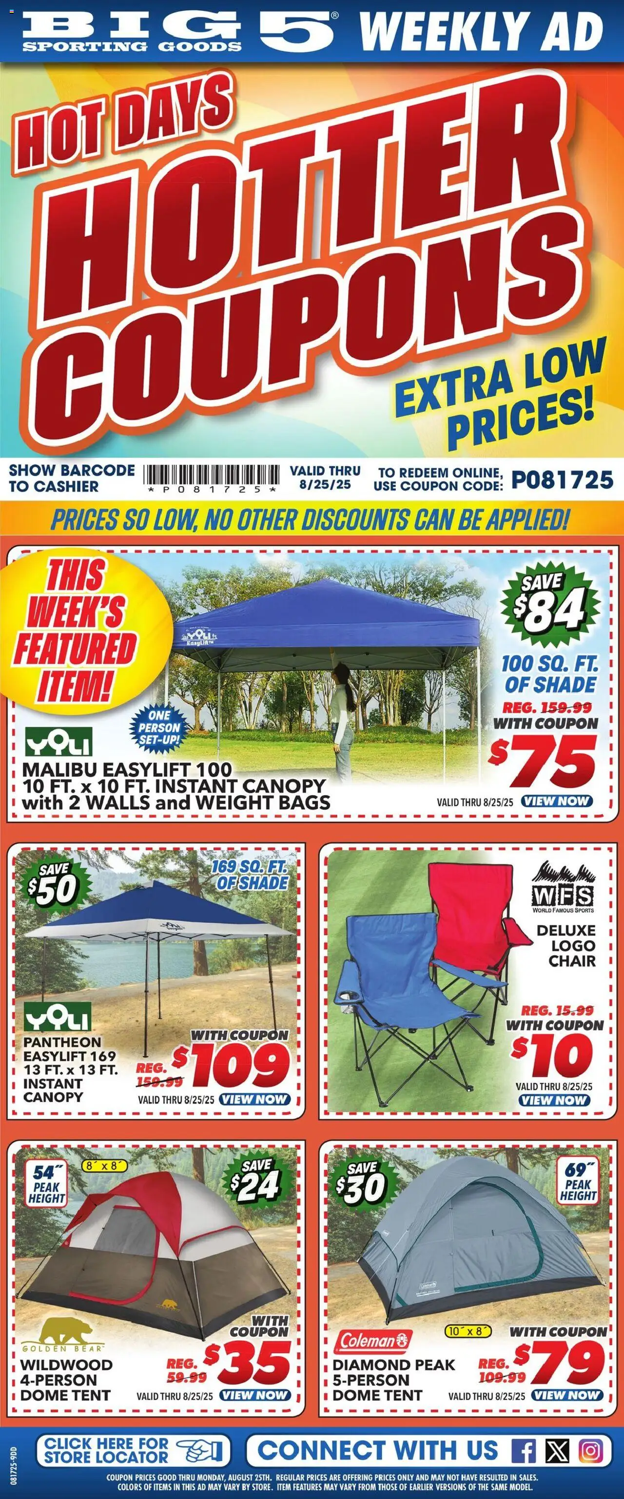 Big 5 Sporting Goods Weekly Ad from 08/17/2025 - Flyer - Page number 1