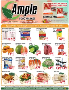 Un aperçu du dépliant Weekly flyer Brampton du magasin Ample Food Market est valide à partir 7 nov. 2025