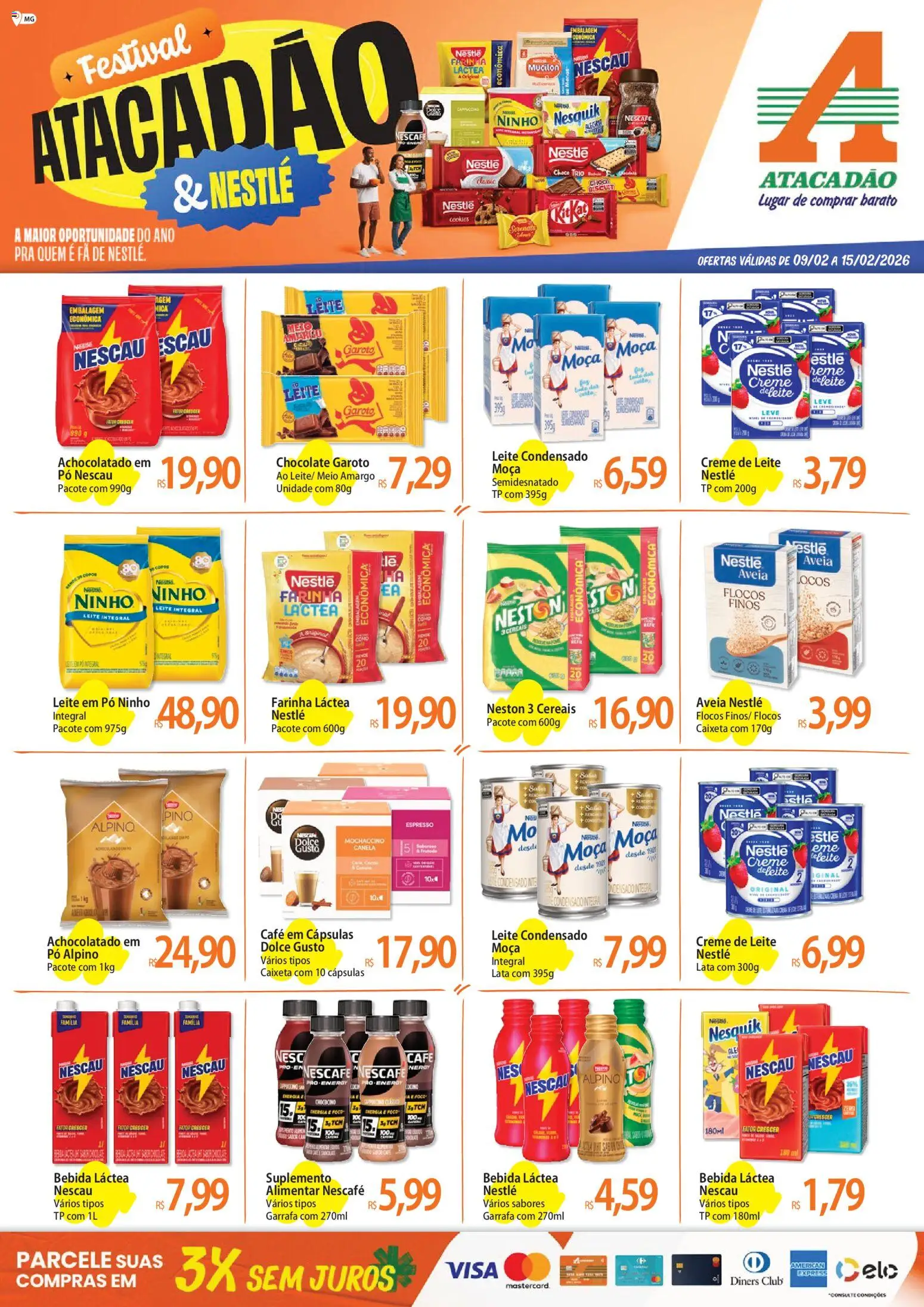 Pré-Visualização do folheto "Ofertas - MG" da loja Atacadão válido a partir de 09/02/2026