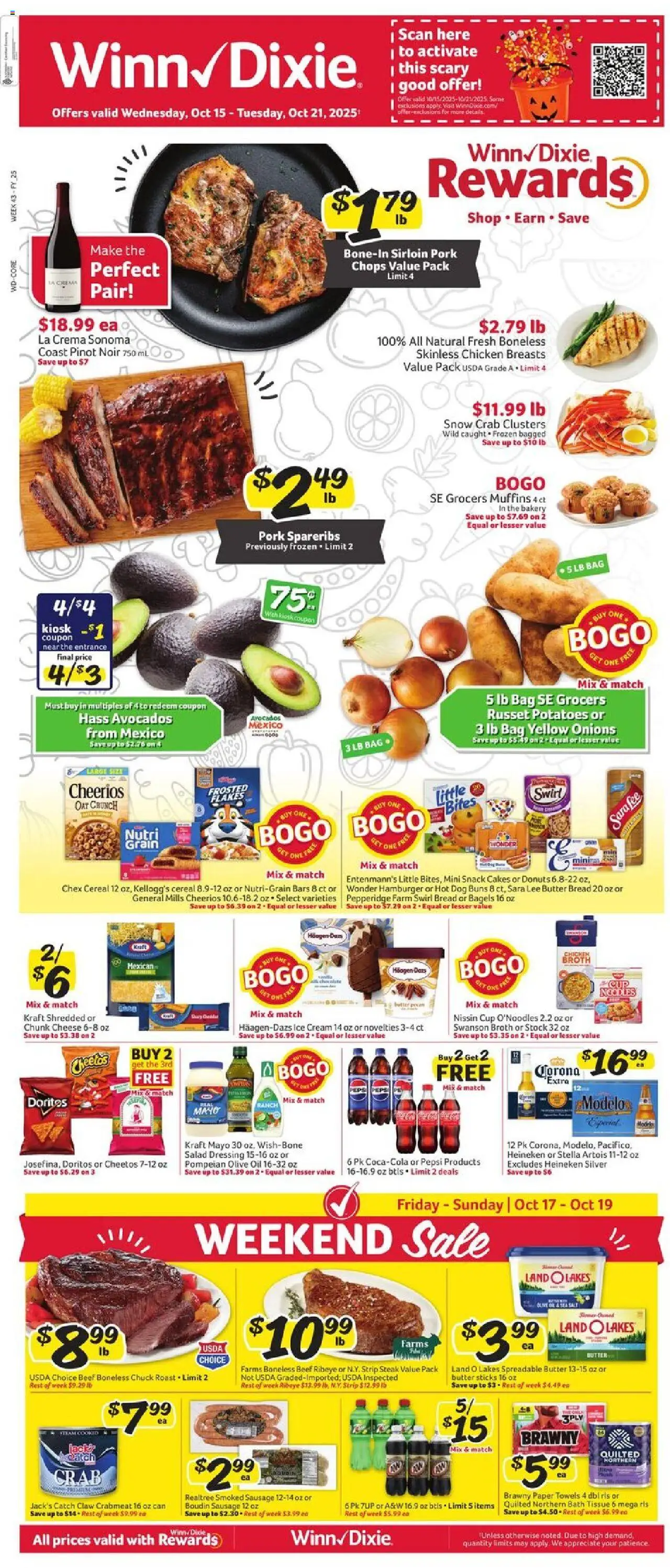 Winn Dixie Weekly Ad from 10/15/2025 - Flyer - Page number 1
