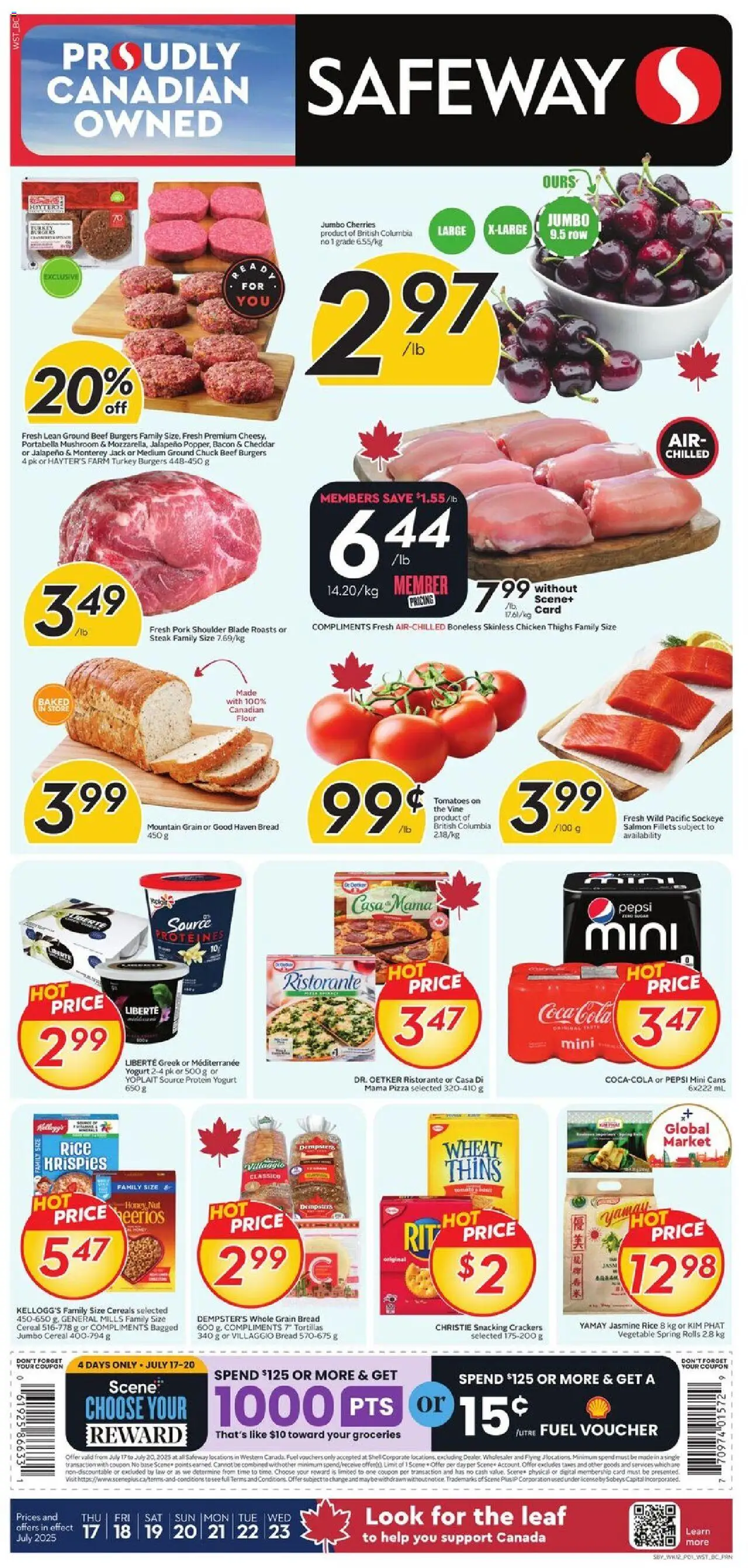 Safeway flyer valid from Jul 17, 2025 - page number 1