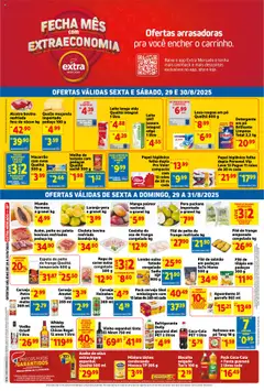 Pré-Visualização do folheto "Ofertas de Mercado Fim de Semana" da loja Extra válido a partir de 29/08/2025