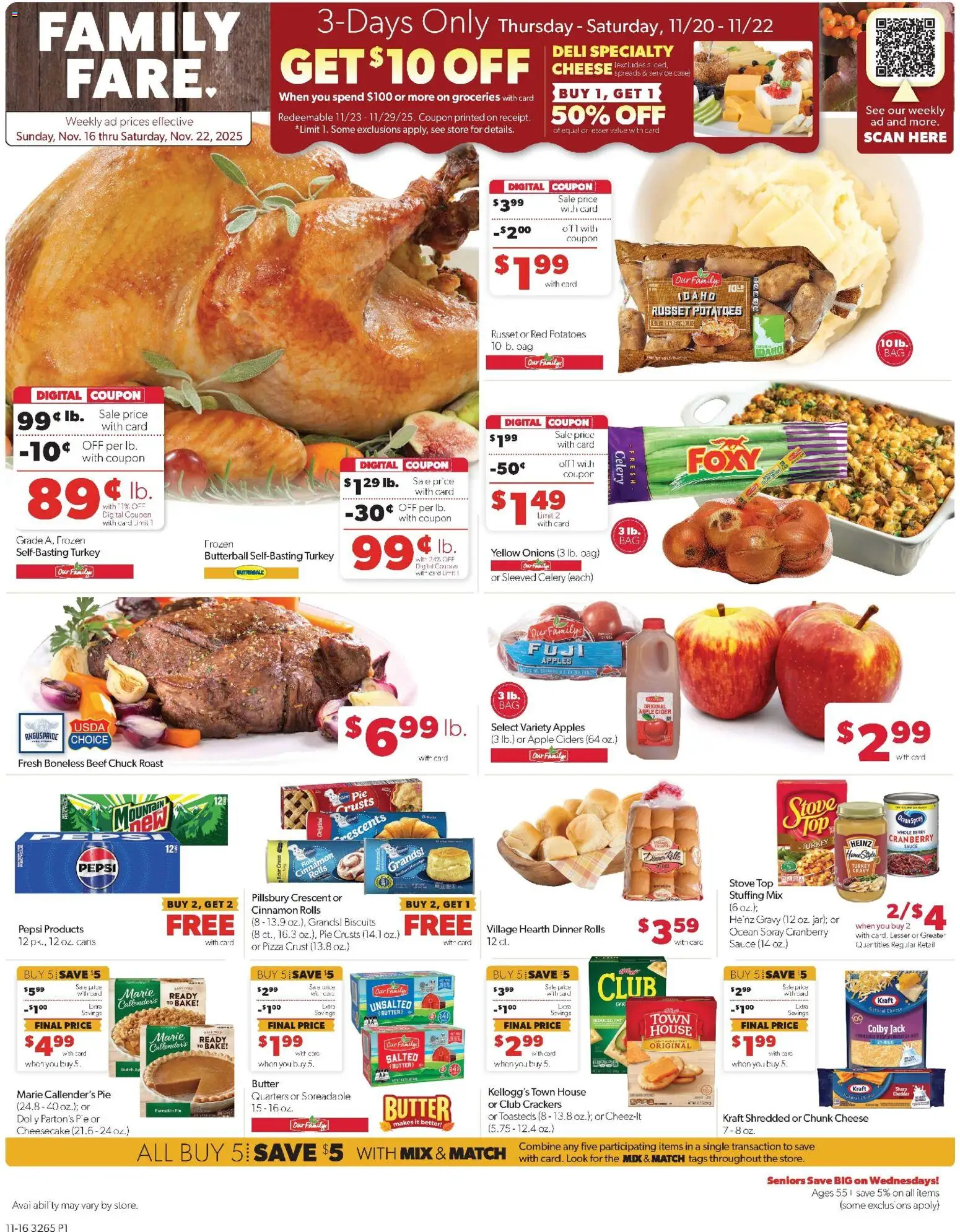 Ad Preview of Family Fare Weekly Ad from 11/16/2025