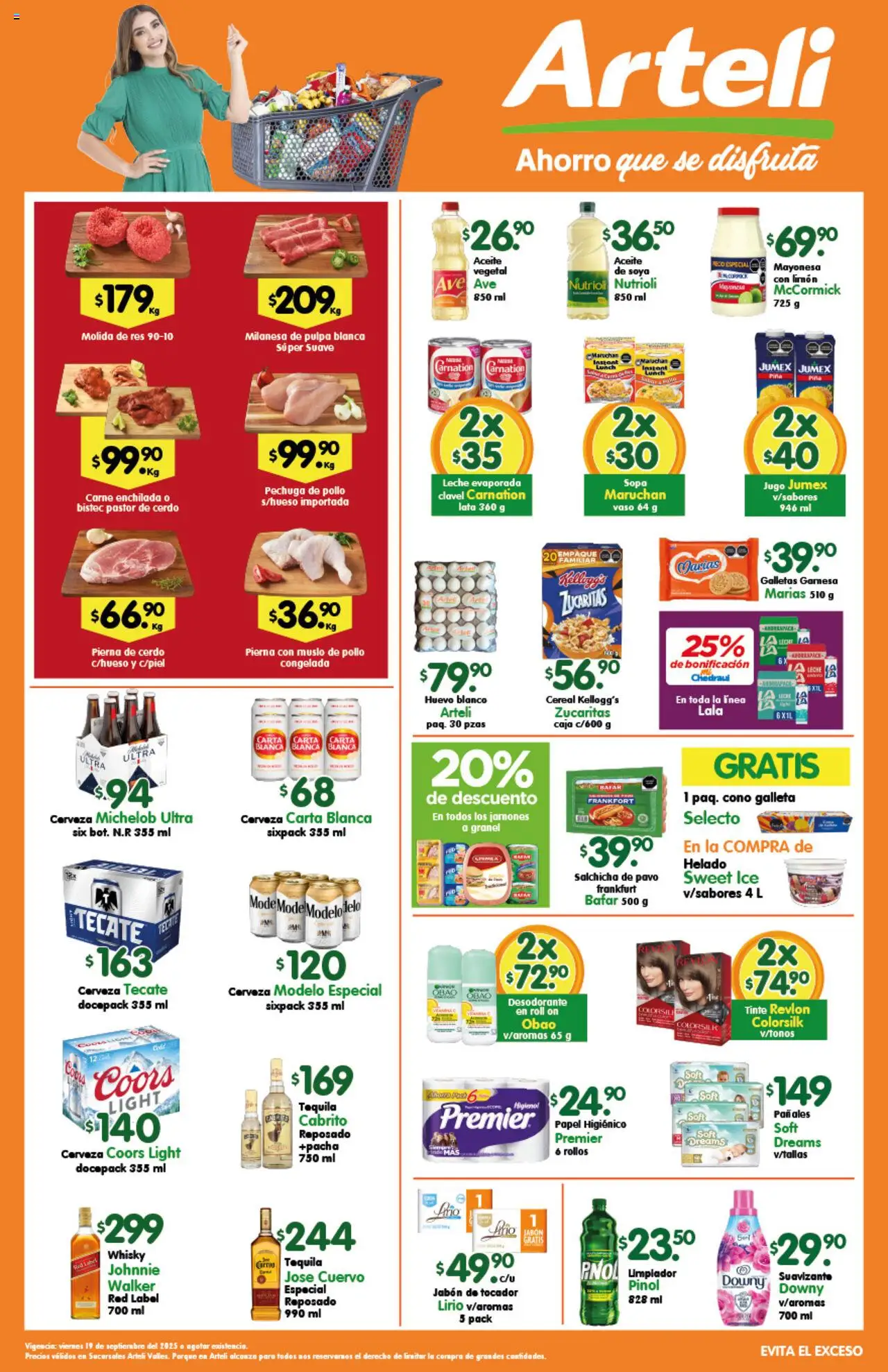 Folleto Valles Arteli y sus promociones válidas desde el 19/09/2025 - Número de página 1