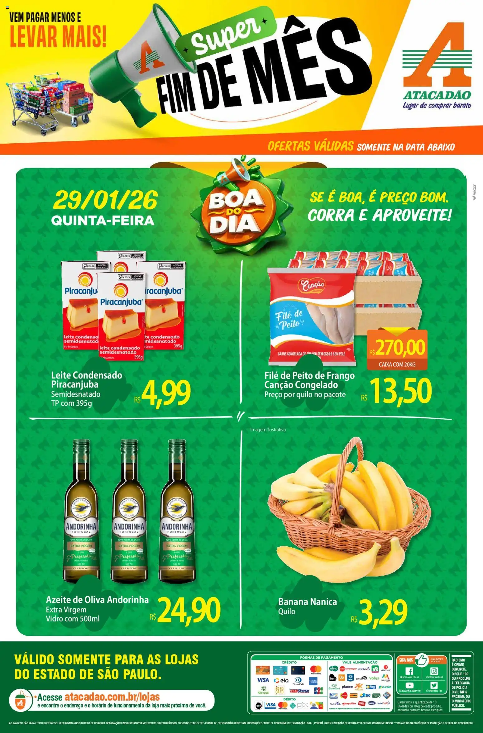 Pré-Visualização do folheto "Ofertas - SP" da loja Atacadão válido a partir de 29/01/2026