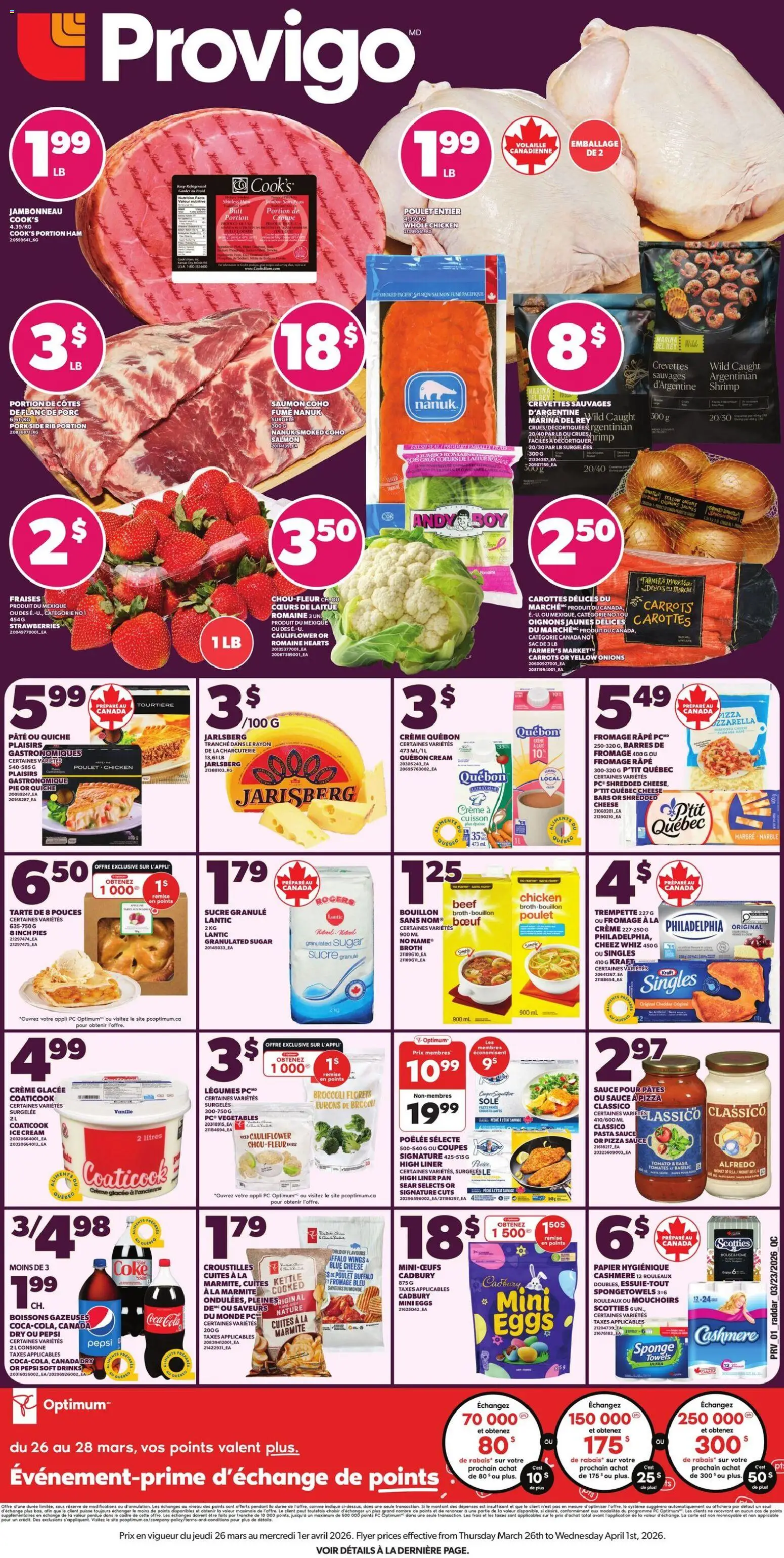 Preview of leaflet Provigo weekly flyer / circulaire from shop Provigo is valid from Mar 26, 2026