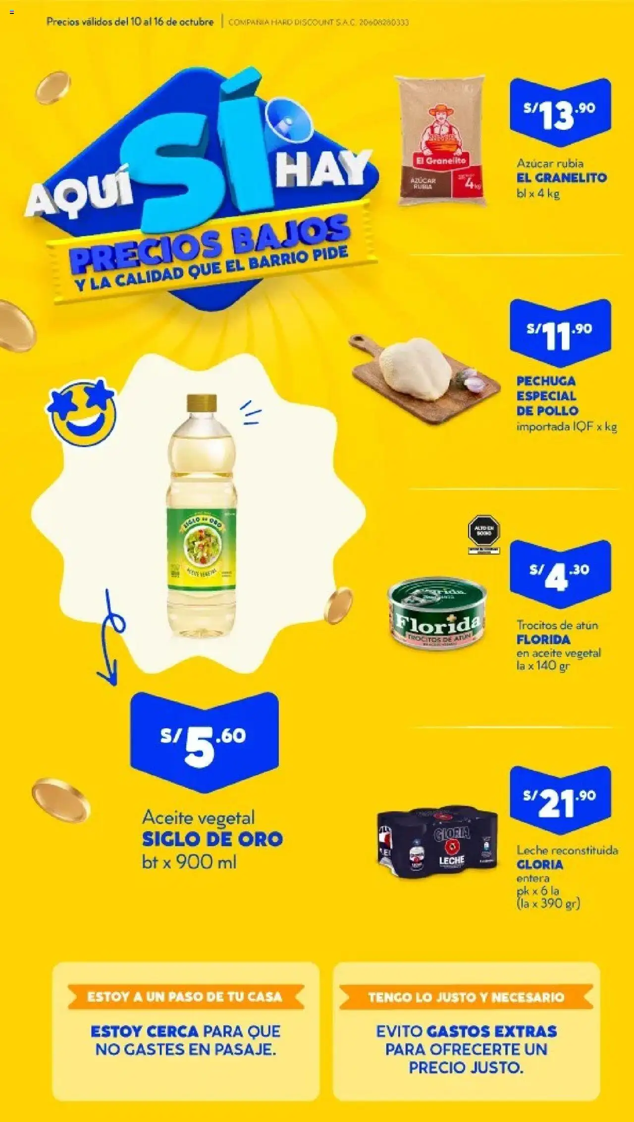 Mass Semanal - Huancayo (10/10/2025 - 16/10/2025) - ofertas de hoy - número de página 1 - Pollo, Leche, Azúcar, Aceite, Atún, Aceite vegetal