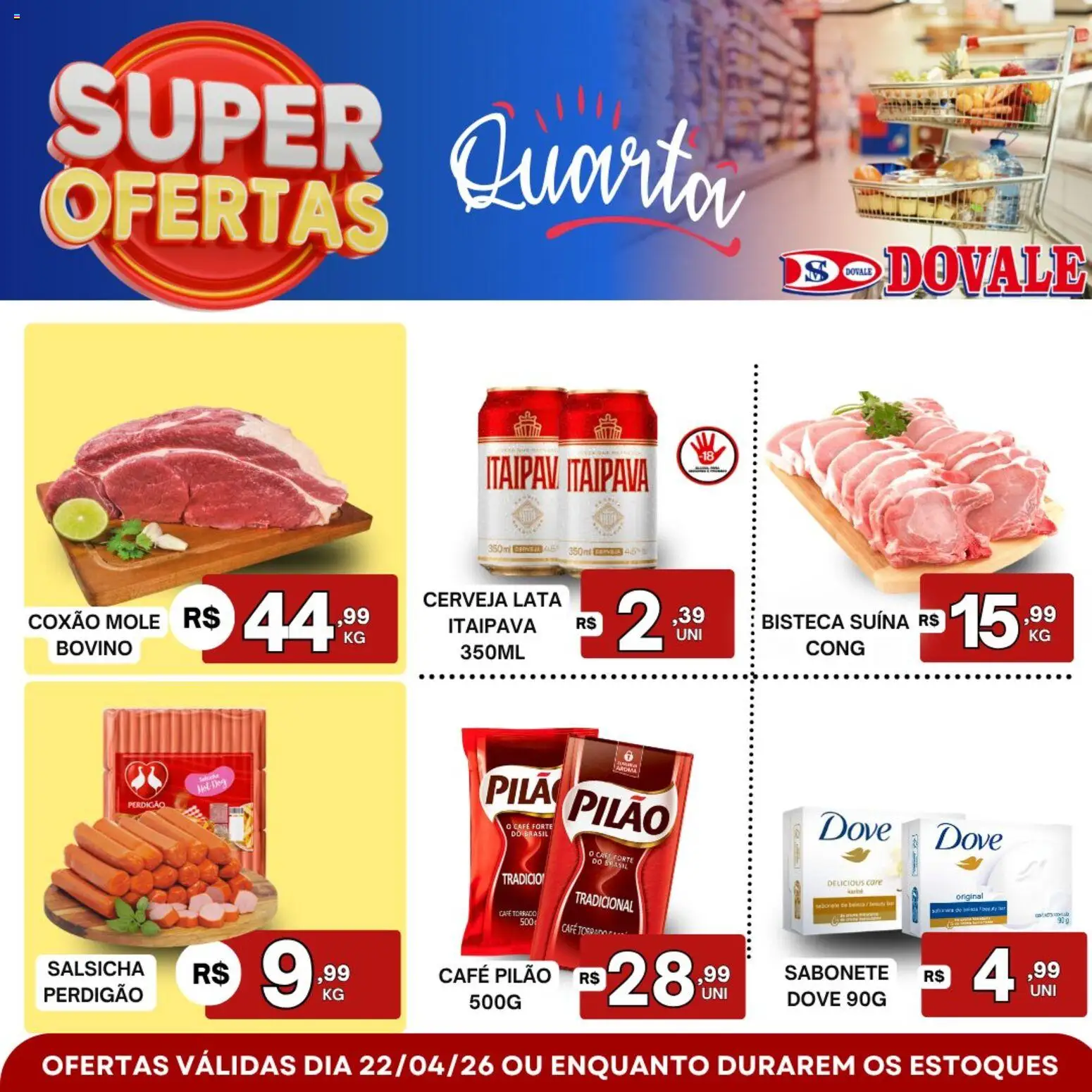 Pré-Visualização do folheto "Dovale ofertas do Dia" da loja Dovale válido a partir de 22/04/2026