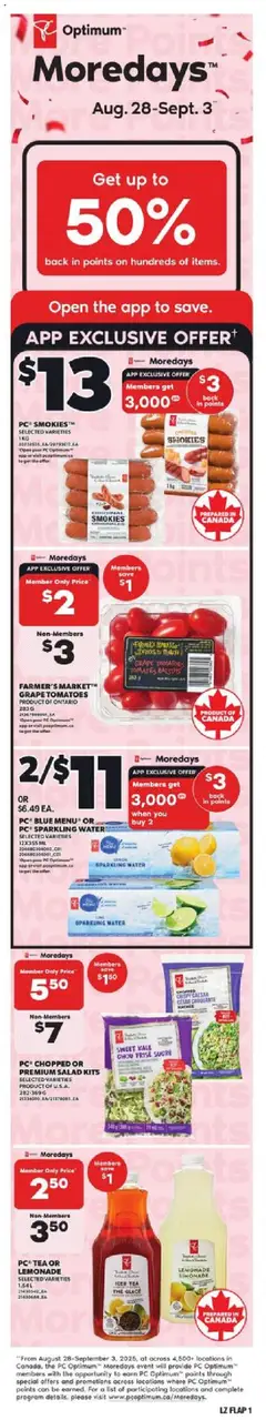Un aperçu du dépliant Weekly Flyer - ON du magasin Loblaws est valide à partir 28 août 2025