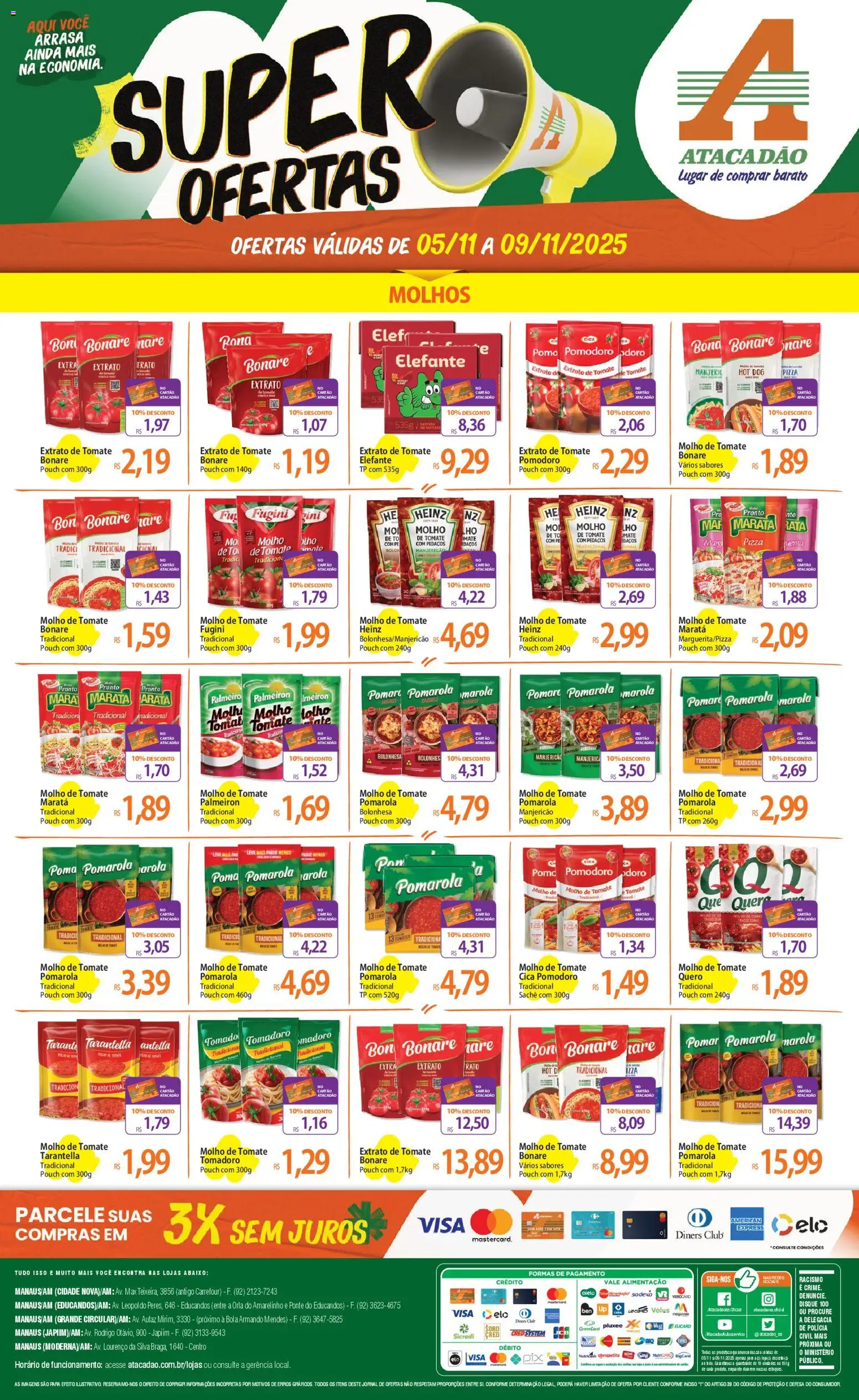 Pré-Visualização do folheto "Ofertas - AM" da loja Atacadão válido a partir de 05/11/2025