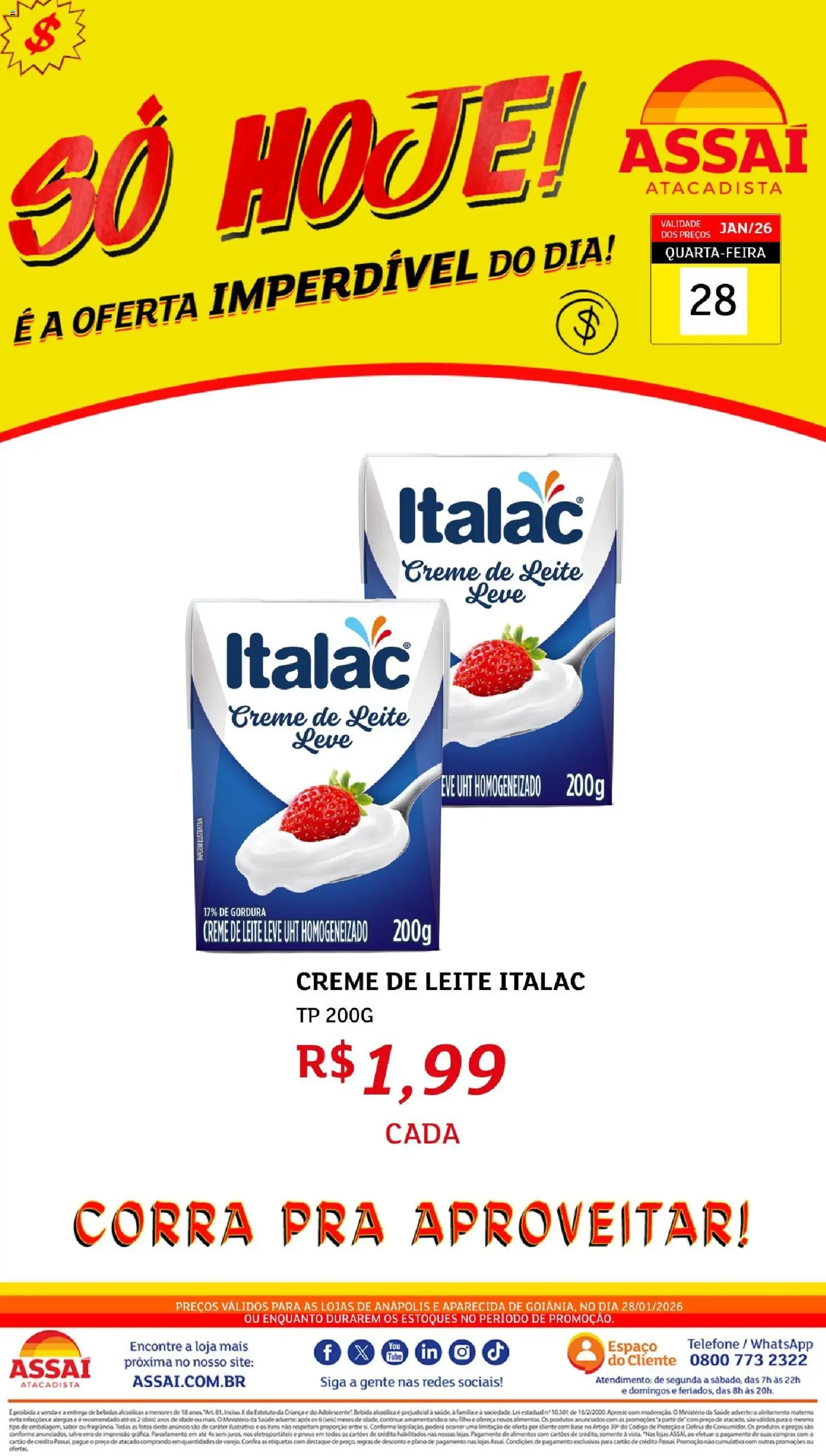 Pré-Visualização do folheto "Encarte - GO" da loja Assaí Atacadista válido a partir de 28/01/2026