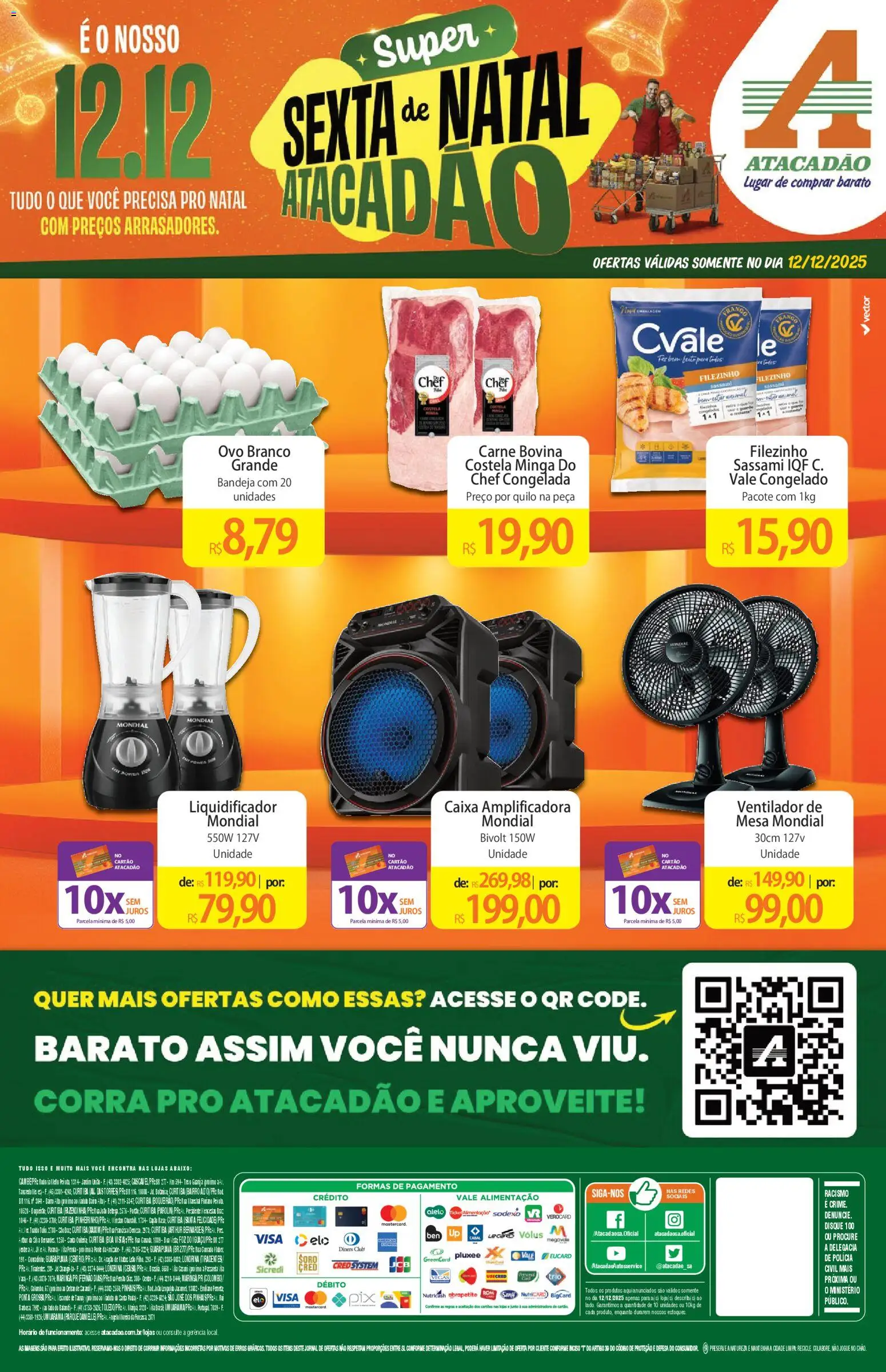Pré-Visualização do folheto "Ofertas - PR" da loja Atacadão válido a partir de 12/12/2025