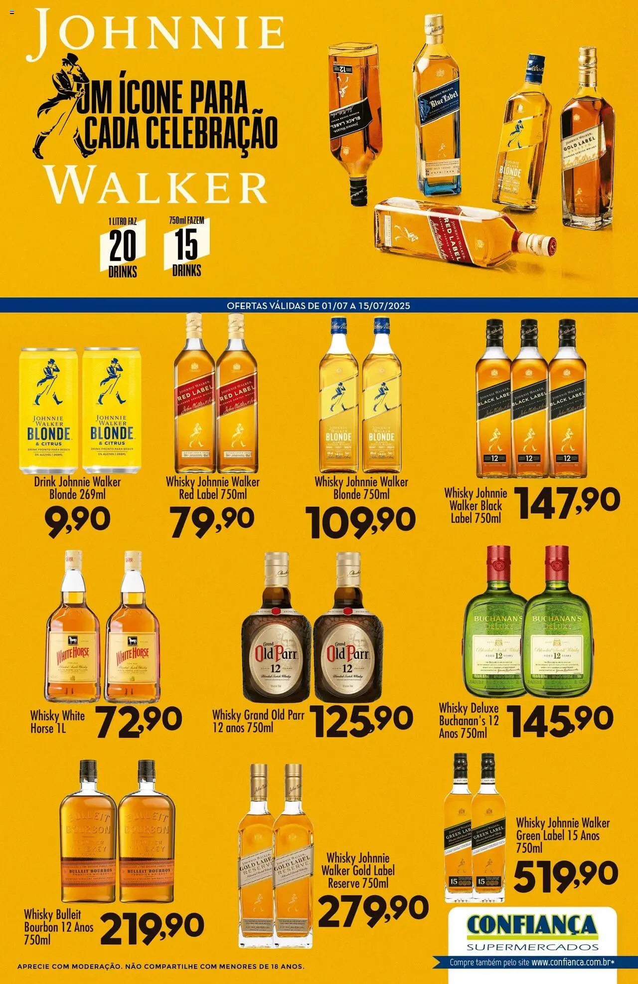 Confiança folheto "Ofertas Diageo" válido a partir de 01/07/2025 - número de página 1 - Whisky, Bourbon