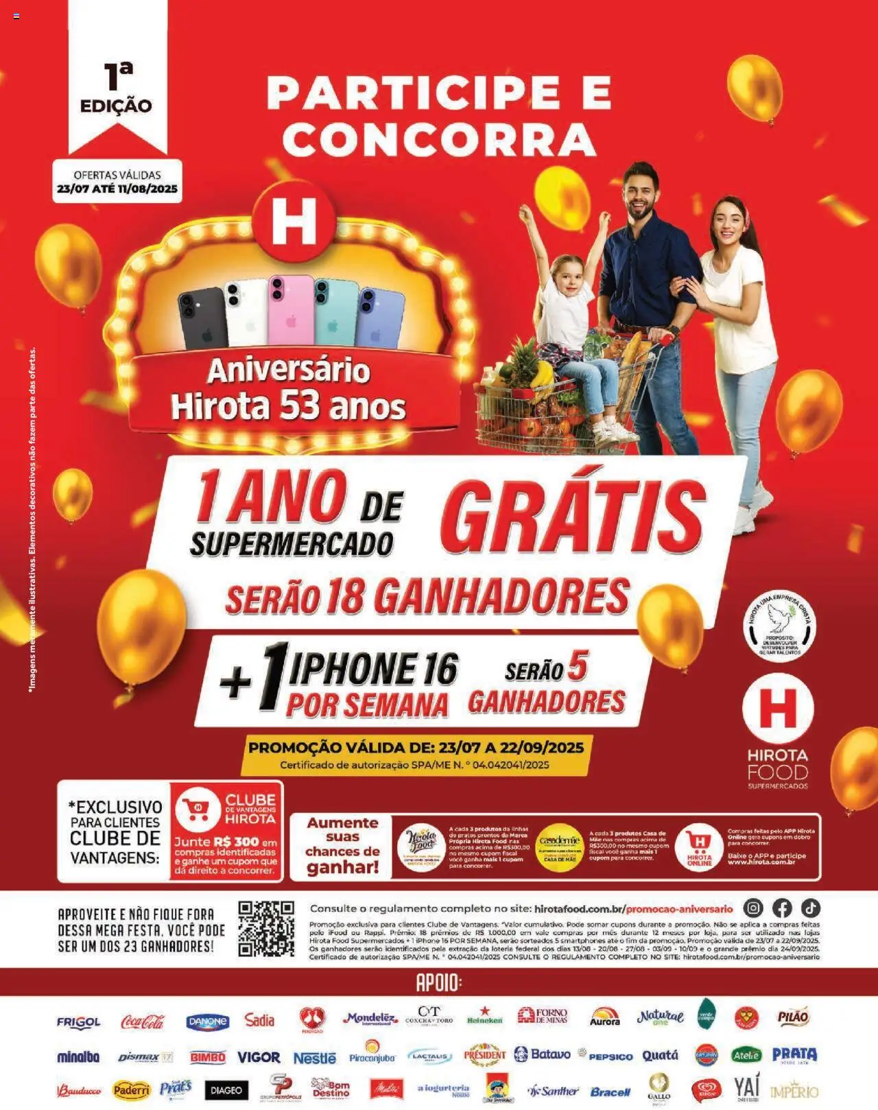 Hirota Food folheto "Ofertas Especial Aniversário" válido a partir de 23/07/2025 - número de página 1
