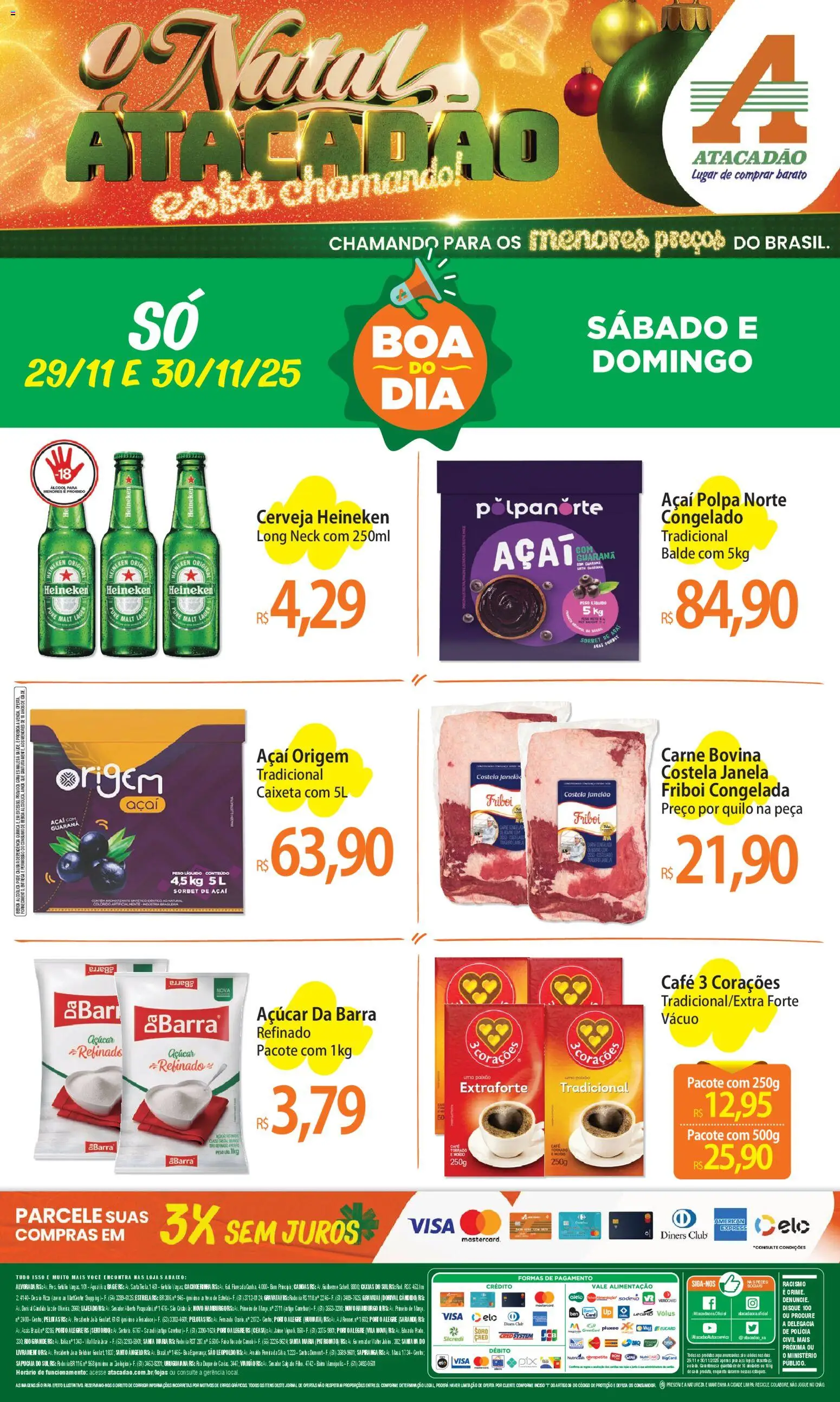 Pré-Visualização do folheto "Ofertas - RS" da loja Atacadão válido a partir de 29/11/2025