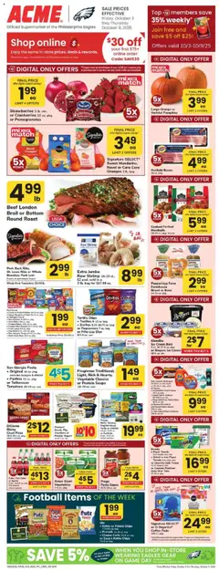 Ad Preview of Acme Weekly Ad - PA from 10/03/2025