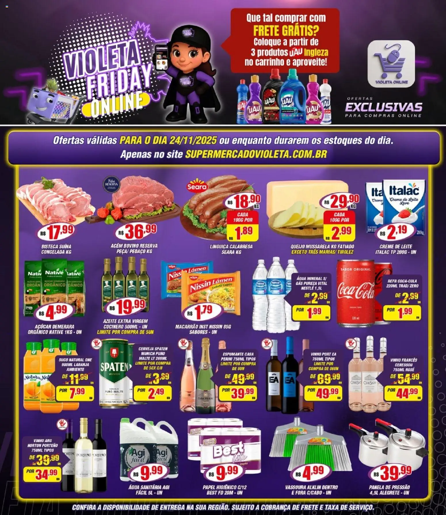 Pré-Visualização do folheto "Black Friday" da loja Violeta Supermercados válido a partir de 24/11/2025