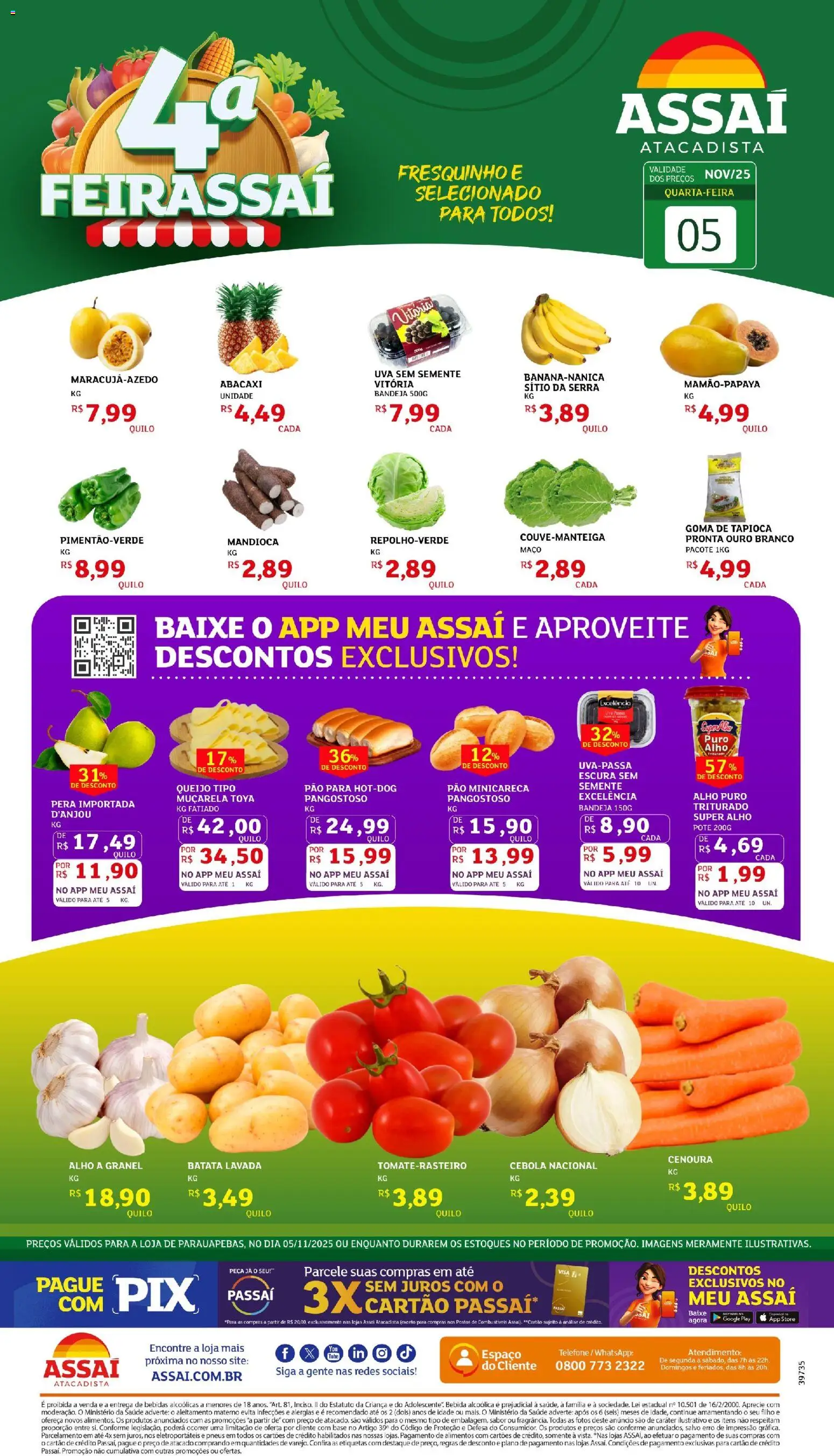Pré-Visualização do folheto "Encarte - PA" da loja Assaí Atacadista válido a partir de 05/11/2025