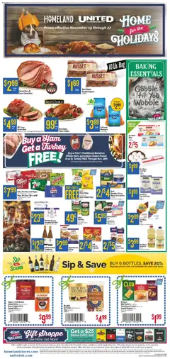 Ad Preview of Homeland Weekly Ad from 11/19/2025 | Page: 1