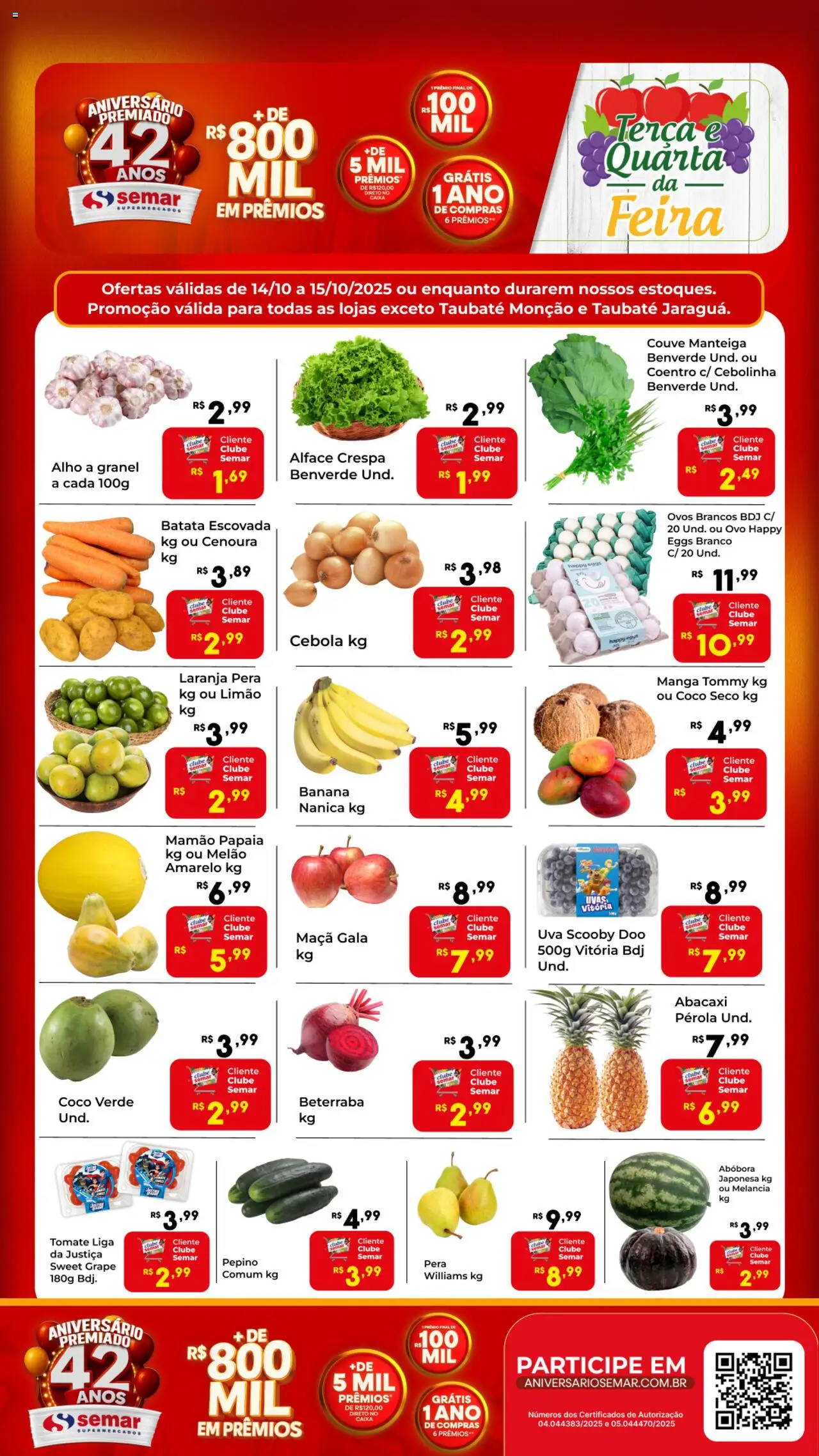 Semar Supermercado folheto "Ofertas Feira" válido a partir de 14/10/2025 - número de página 1