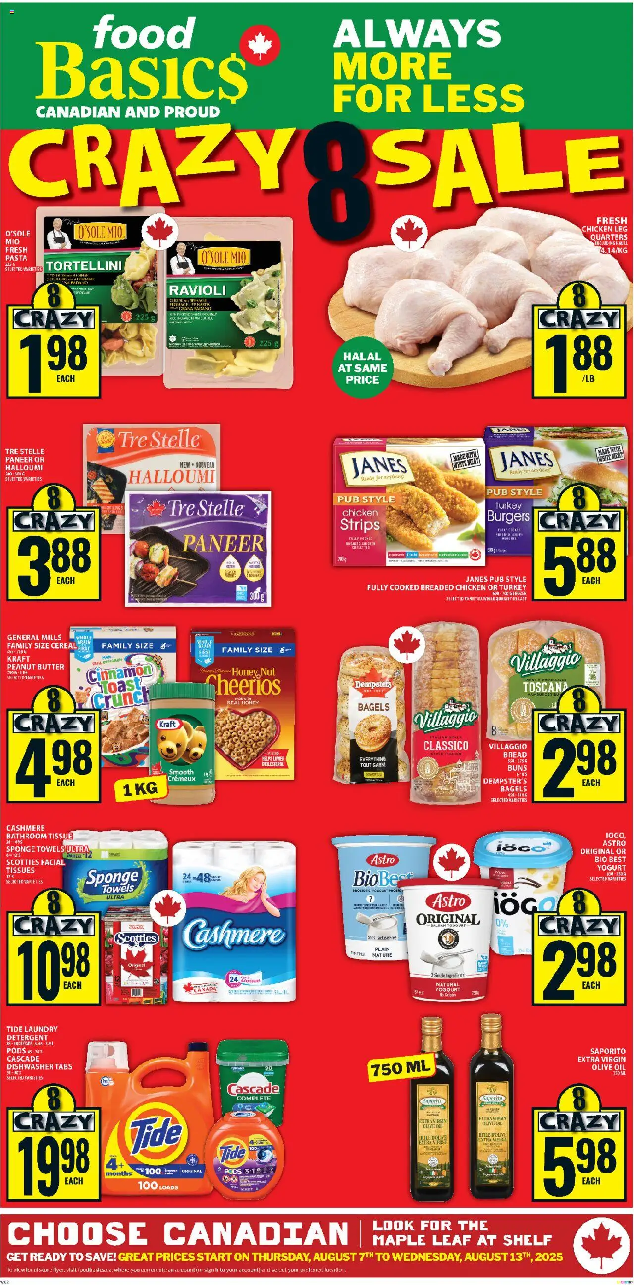 Food Basics flyer valid from Aug 07, 2025 - page number 1