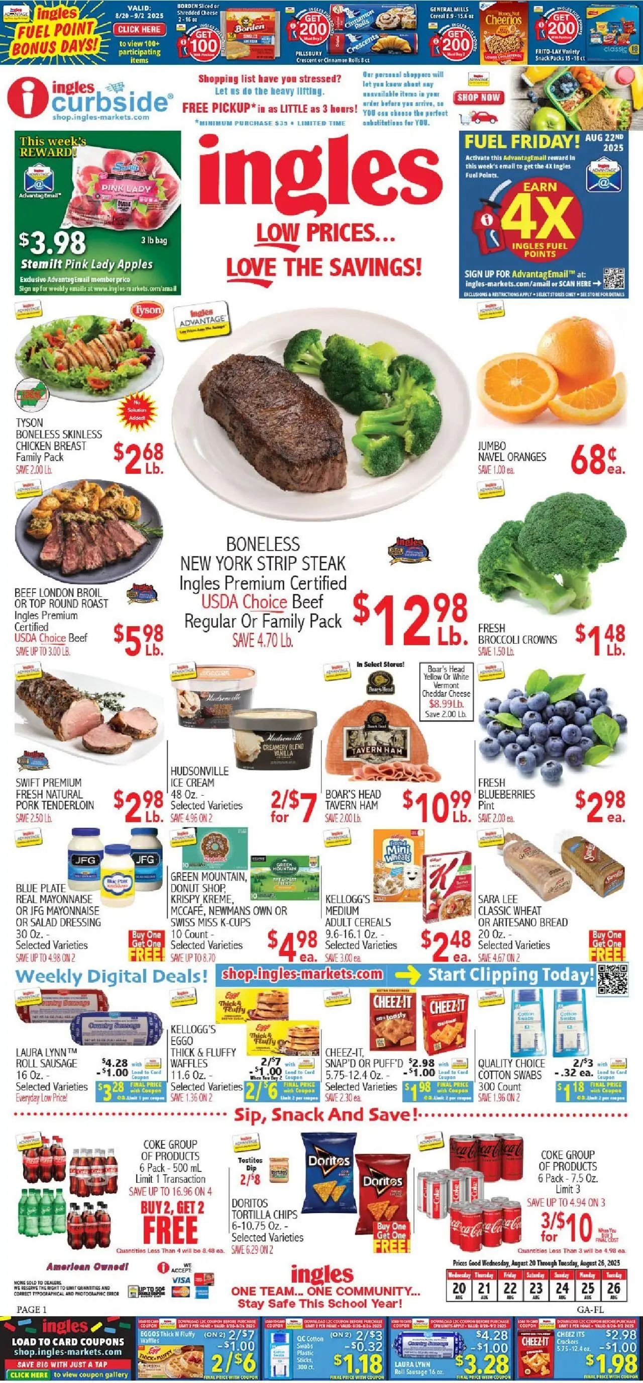 Ingles Weekly Ad from 08/20/2025 >> Sales Ad PREVIEW - Page number 1