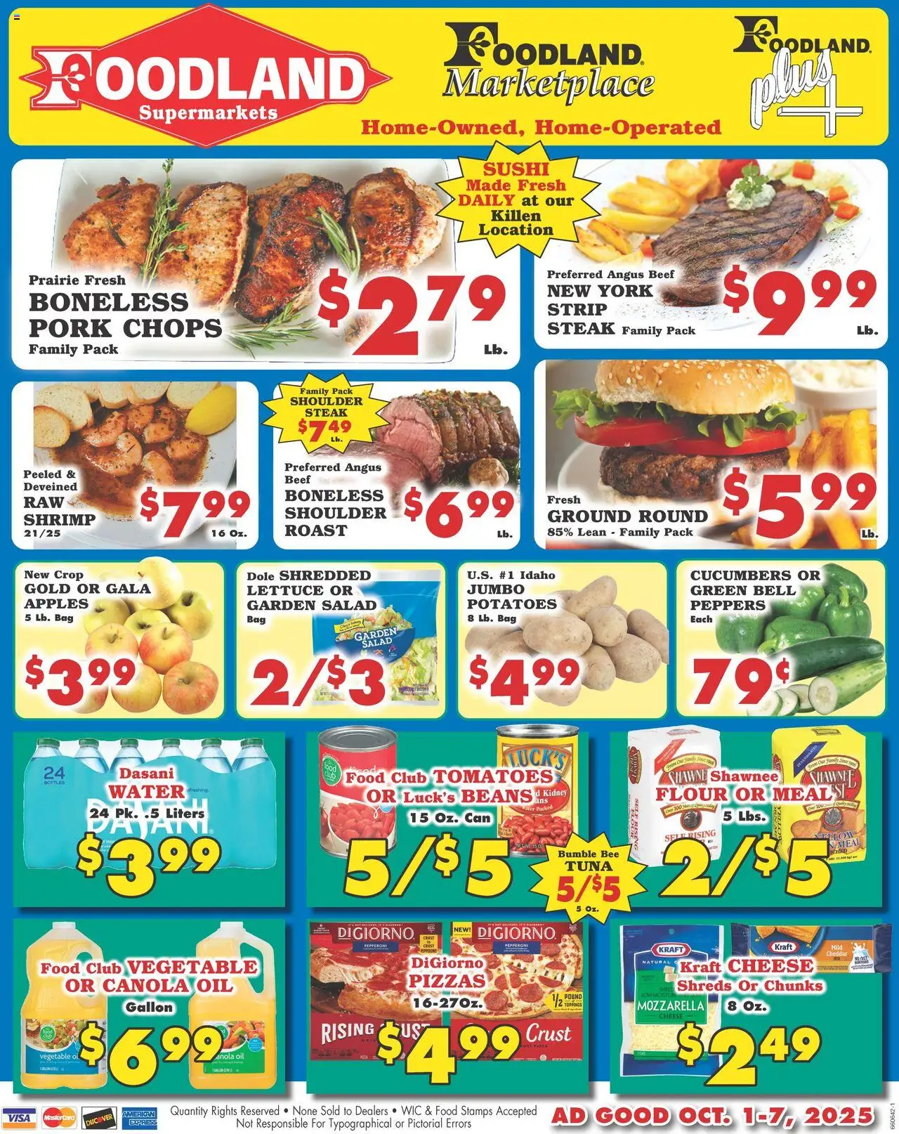 Foodland Weekly Ad - Supermarkets from 10/01/2025 - Flyer - Page number 1