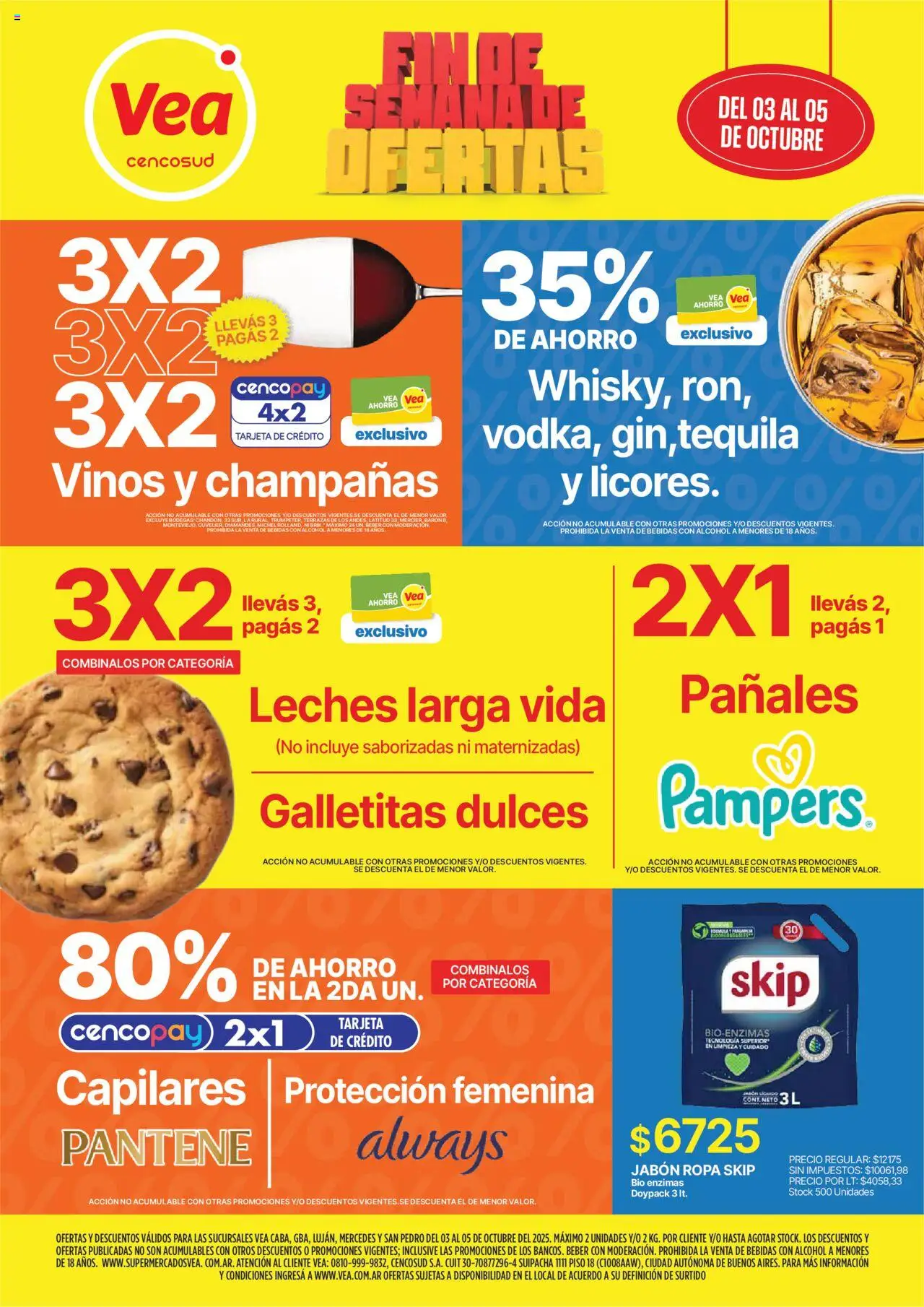 Vea Oferta fin de semana del 03/10/2025 >> Catálogo - Ropa, Bebidas, Alcohol, Galletitas, Pañales, Jabón, Dulces