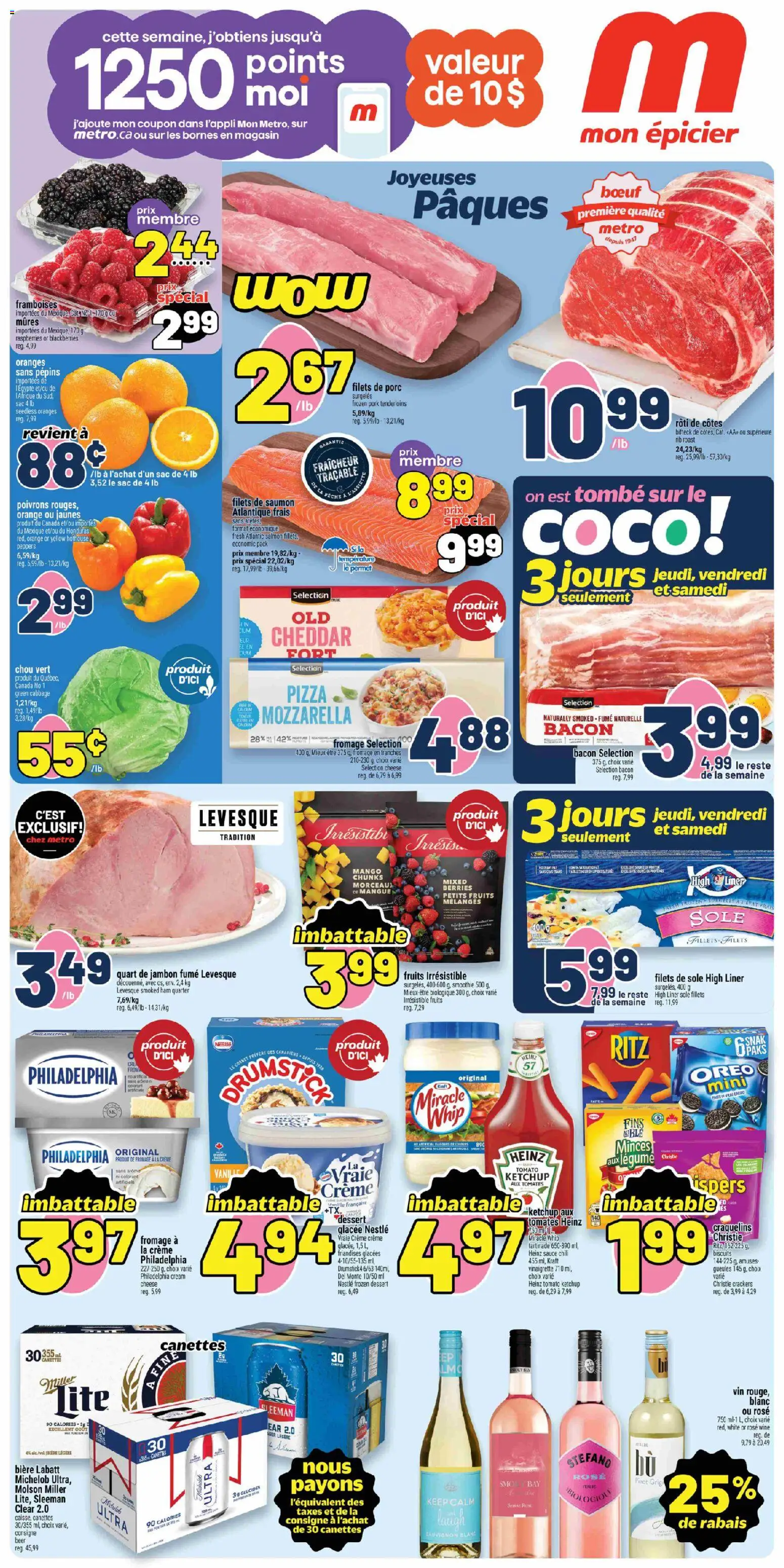 Preview of leaflet Metro circulaire - Pickering from shop Metro is valid from Apr 02, 2026